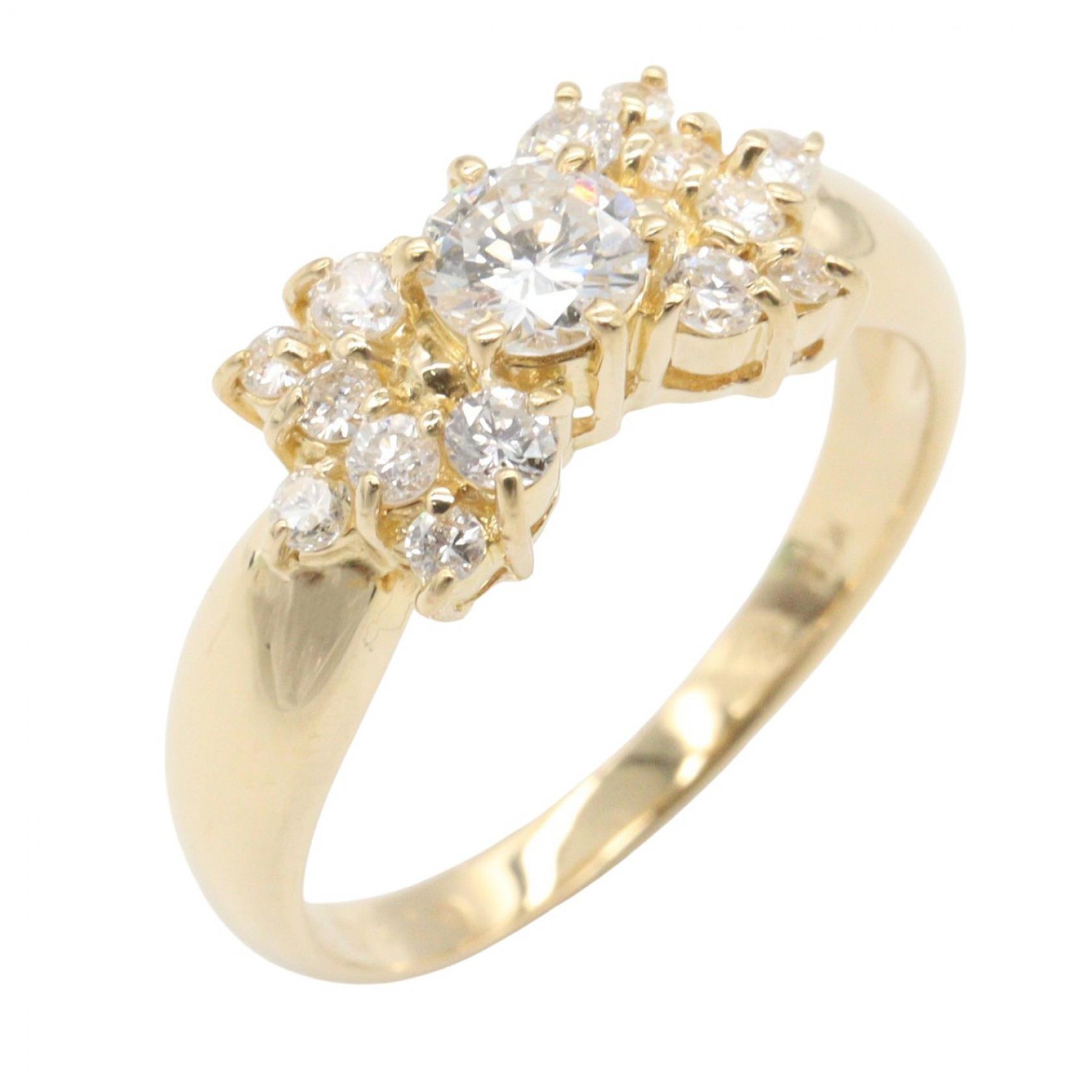 ≪10%OFFクーポン 7/19 20時~7/26 9:59≫ジュエリー JEWELRY ダイヤモンド リング リング・指輪 ジュエリー K18(イエローゴールド) ダイヤモンド レディース ゴールド系 / クリア系 ダイヤ 3.2g 【中古】|Mike Museum