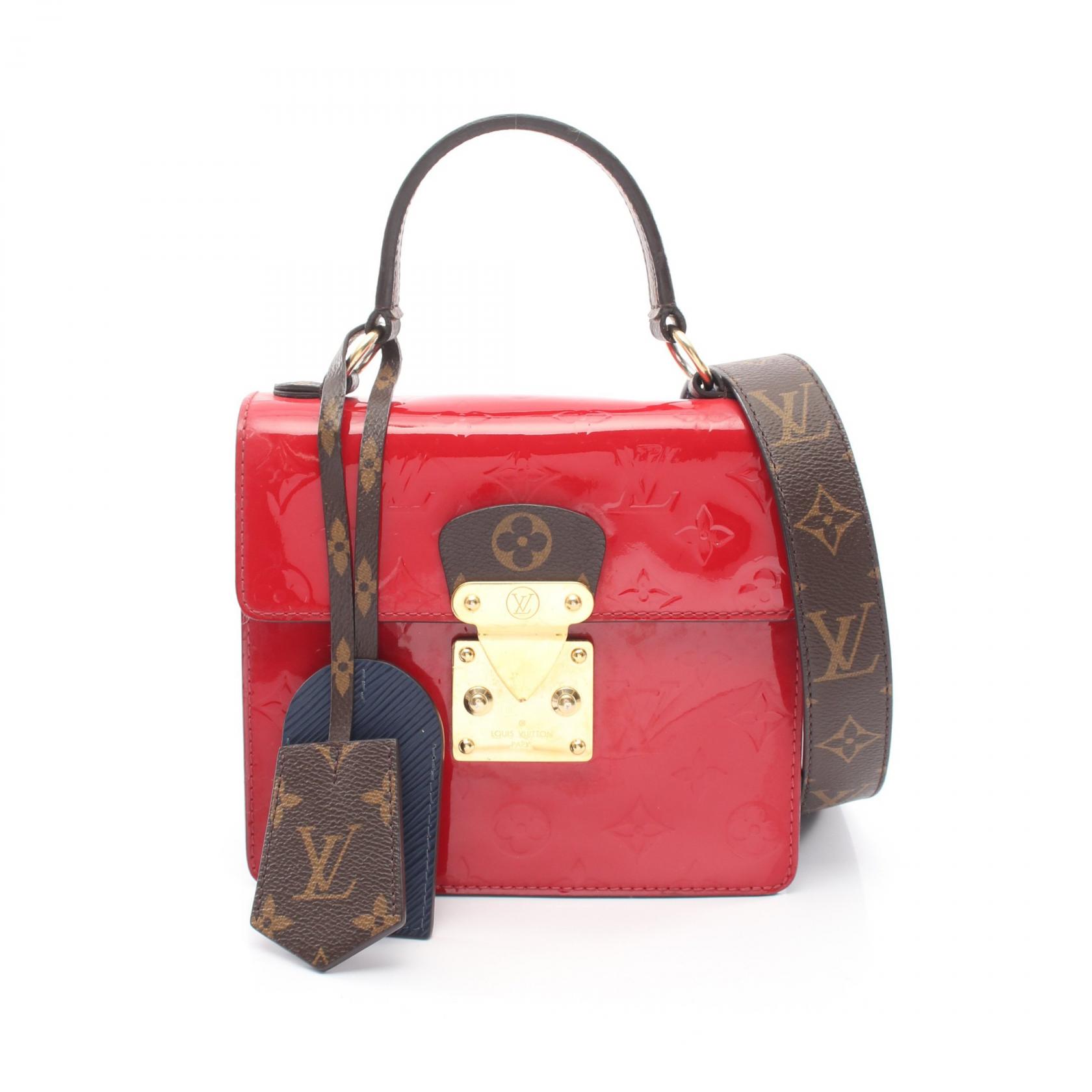 ≪15%OFFクーポン 7/19 20時~7/26 9:59≫ルイ・ヴィトン LOUIS VUITTON スプリング ストリート PM 2WAY ハンドバッグ バッグ レザー PVCコーティングキャンバス ヴェルニ レディース レッド系 / ブルー系 / ブラウン系 M90505 【中古】|Mike Museum
