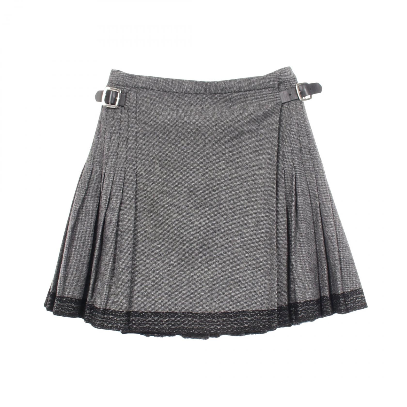 ≪10%OFFクーポン 7/19 20時～7/26 9:59≫ディオール Dior プリーツ スカート 衣料品 ボトムス ウール レディース グレー系 / ブラック系 1A21308M1160 【中古】｜Mike Museum 36,400円