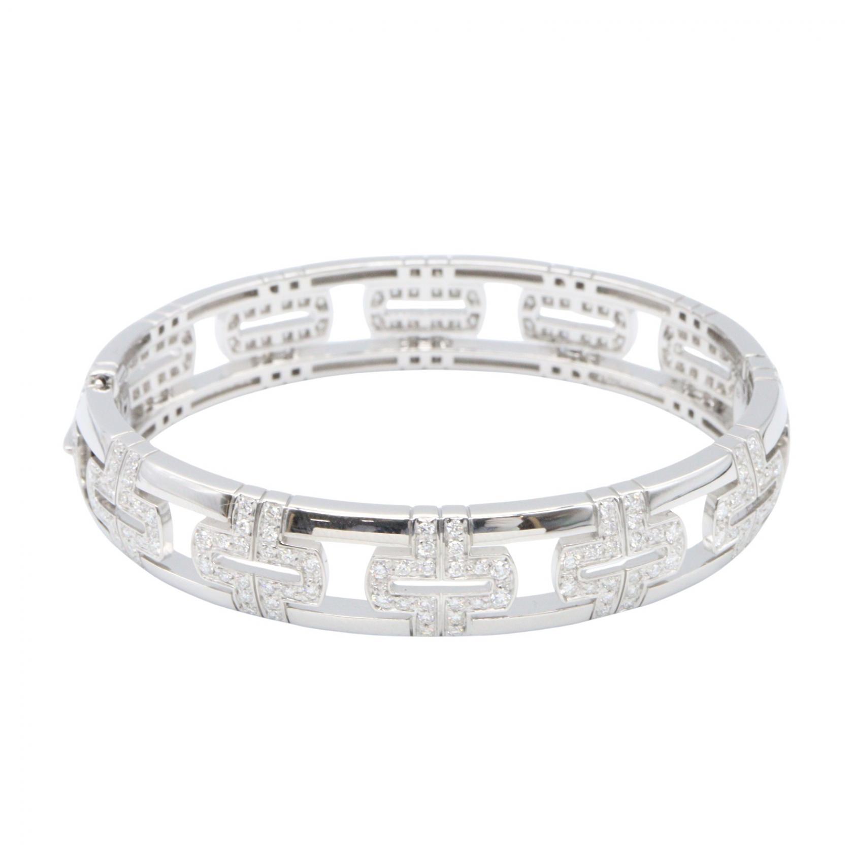≪10%OFFクーポン 7/19 20時～7/26 9:59≫ブルガリ BVLGARI ダイヤ パレンテシ ブレスレット ブレスレット アクセサリー K18WG（ホワイトゴールド） ダイヤモンド レディース シルバー系 / クリア系 【中古】｜Mike Museum