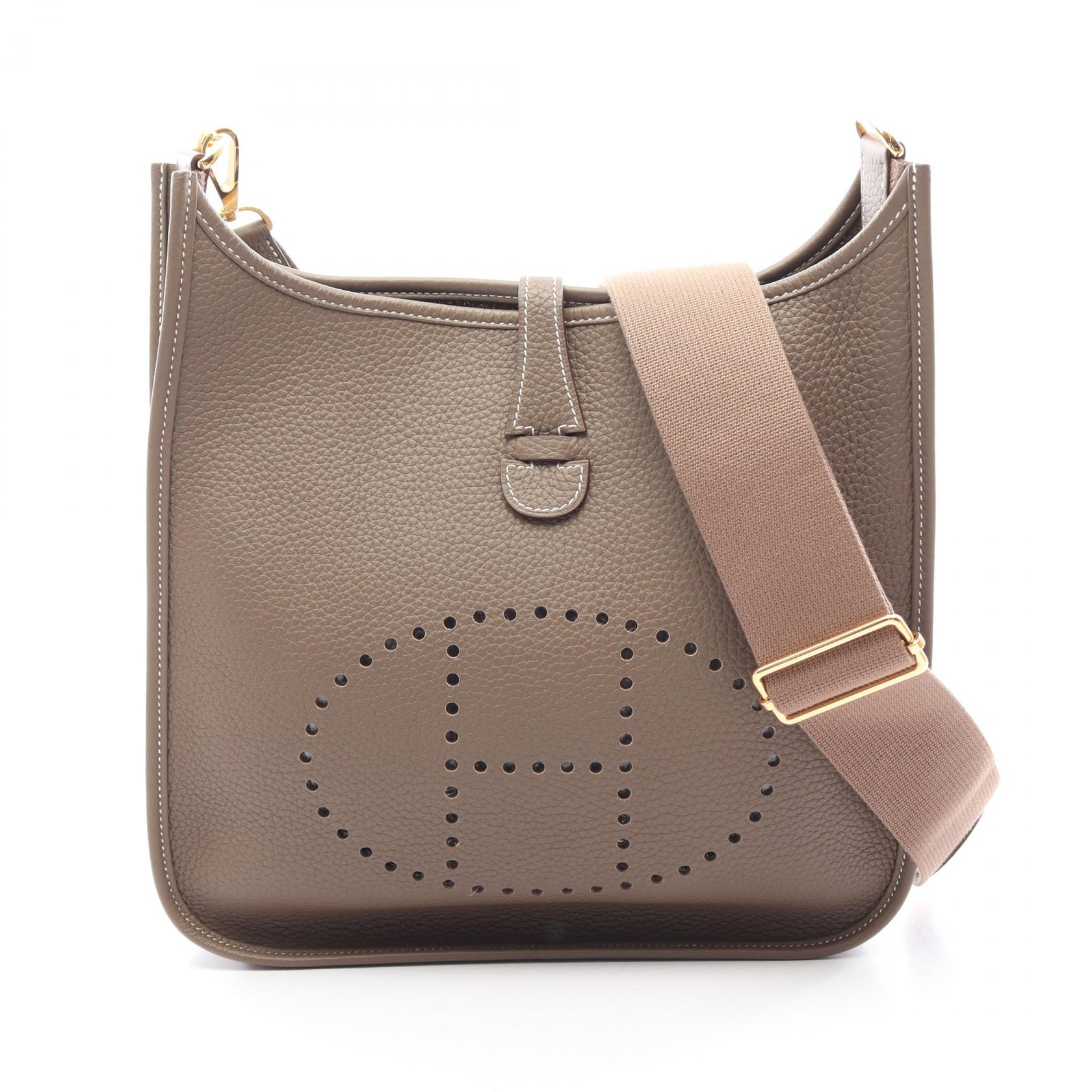 【P5倍&times;5%クーポン｜7/29 20時～8/2 23:59】エルメス HERMES エヴリン 3 トロワ PM ショルダーバッグ バッグ レザー トリヨンクレマンス トリヨンクレマンス レディース グレー系 【中古】｜Mike Museum