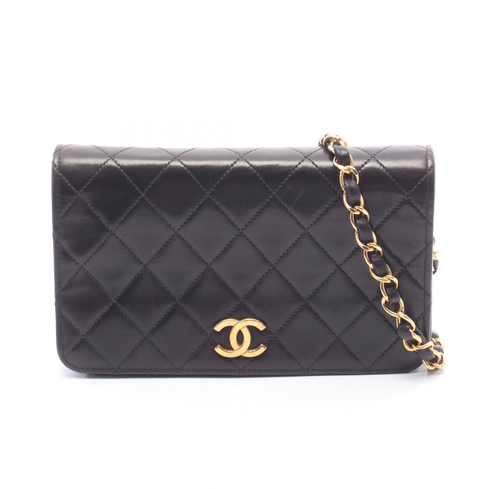 ≪10%OFFクーポン 7/19 20時～7/26 9:59≫シャネル CHANEL ミニマトラッセ フルフラップ ショルダーバッグ バッグ ラムスキン（羊革） レディース ブラック系 【中古】｜Mike Museum
