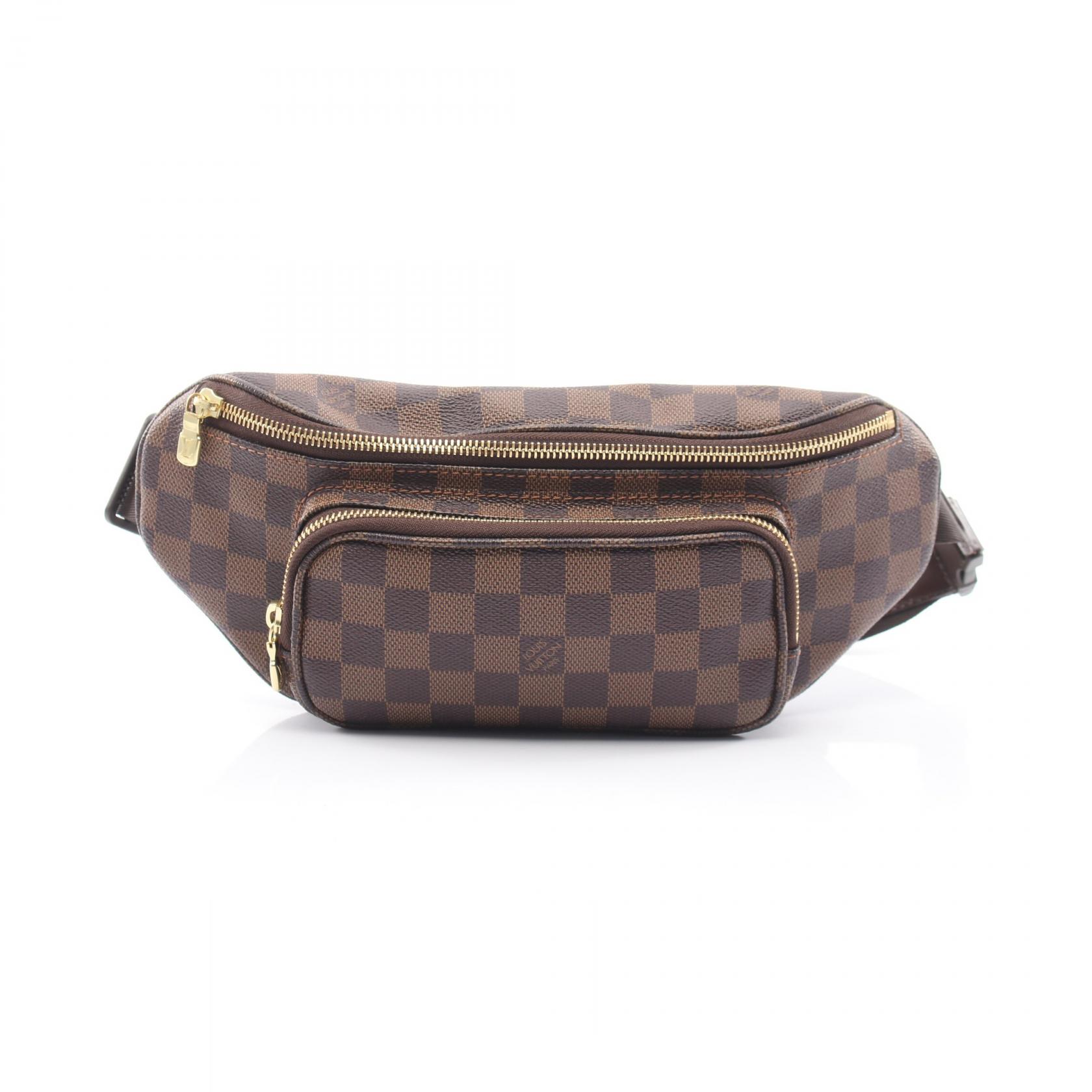≪15%OFFクーポン 7/19 20時～7/26 9:59≫ルイ・ヴィトン LOUIS VUITTON バムバッグ メルヴィール ダミエエベヌ ウエストバッグ ボディバッグ バッグ PVCコーティングキャンバス レザー メンズ レディース ブラウン系 N51172 【中古】｜Mike Museum