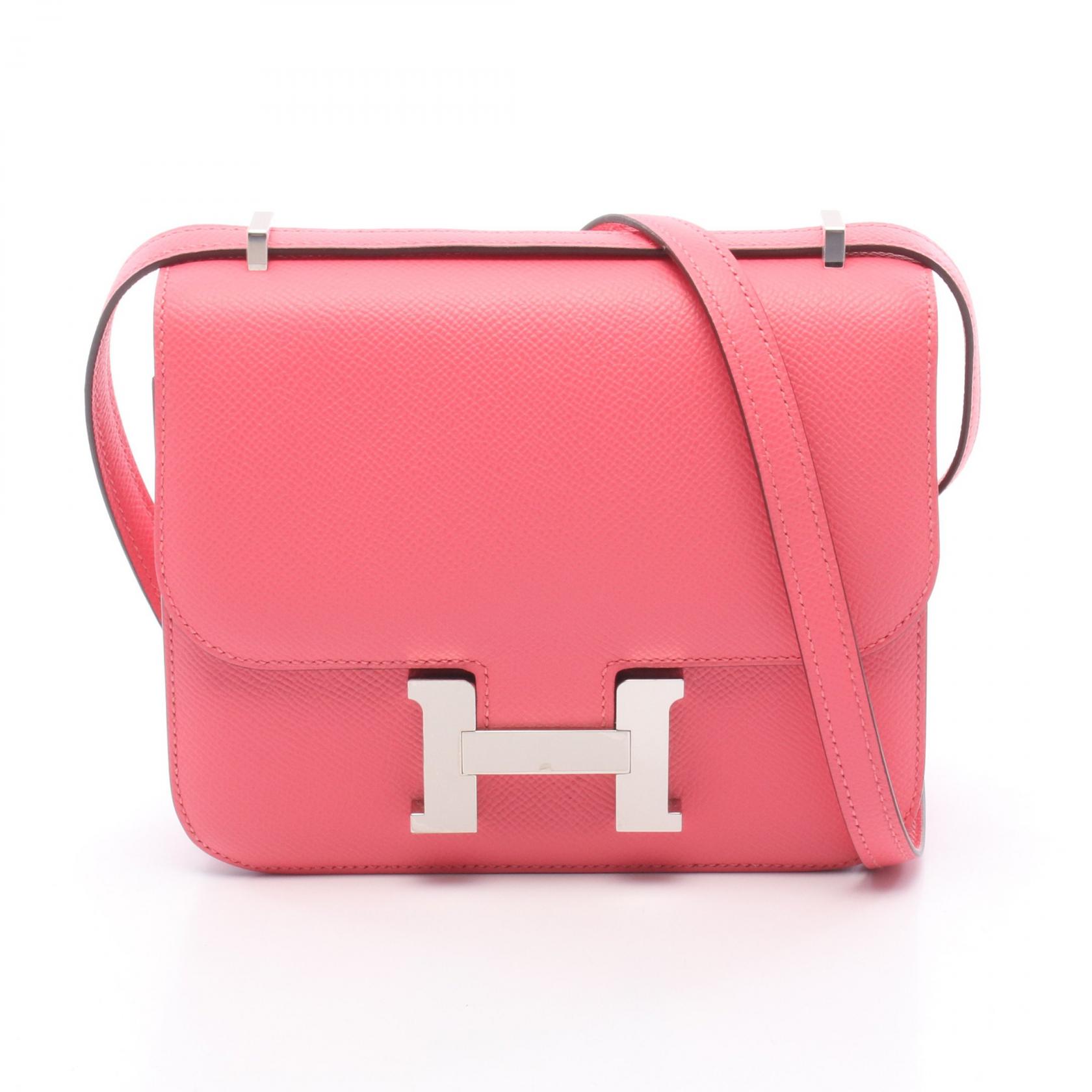 ≪10%OFFクーポン 7/19 20時～7/26 9:59≫エルメス HERMES コンスタンス3 ミニ ローズアザレ ショルダーバッグ バッグ ヴォーエプソン ヴォーエプソン レディース ピンク系 【中古】｜Mike Museum