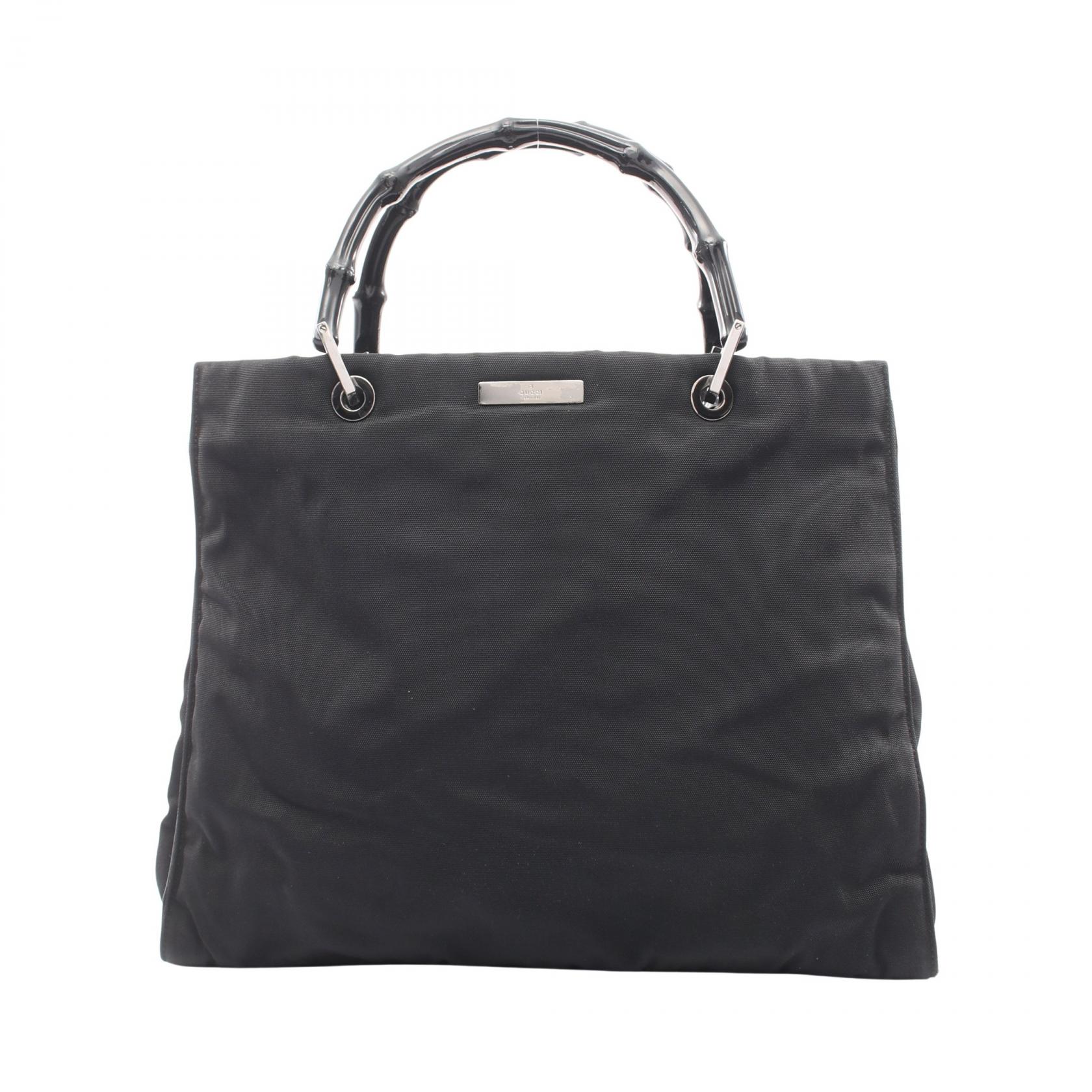 ≪15%OFFクーポン 7/19 20時～7/26 9:59≫グッチ GUCCI バンブー トートバッグ バッグ ナイロン レディース ブラック系 002 1010 【中古】｜Mike Museum 36,400円