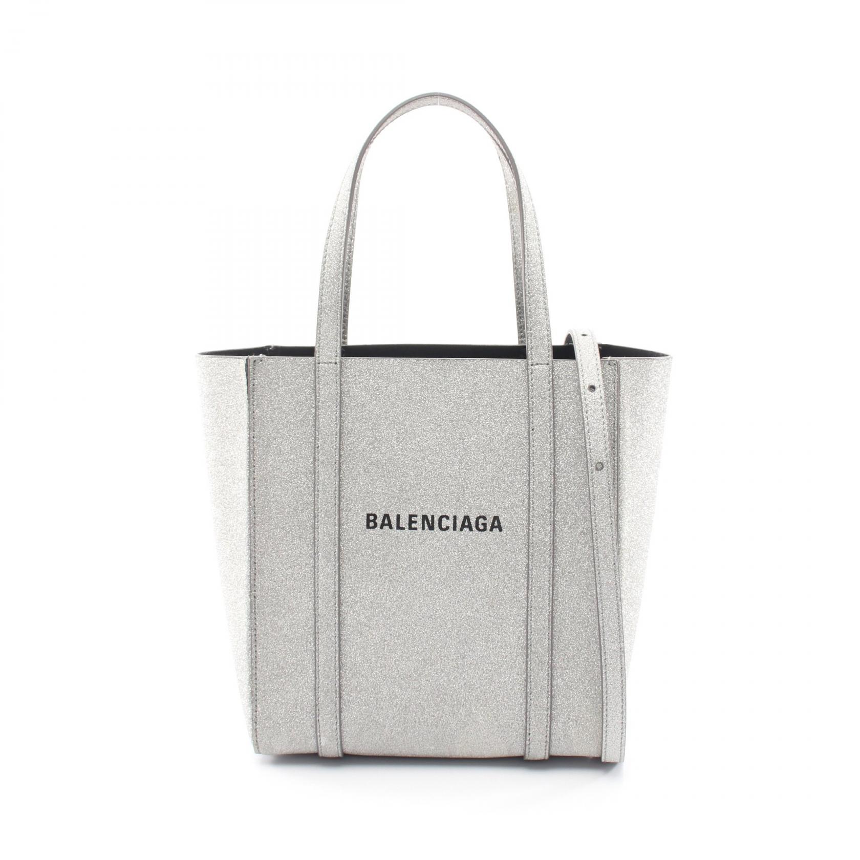 ≪10%OFFクーポン 7/19 20時~7/26 9:59≫バレンシアガ BALENCIAGA EVERYDAY XXS エブリデイ 2WAY トートバッグ バッグ レザー レディース シルバー系 【中古】|Mike Museum