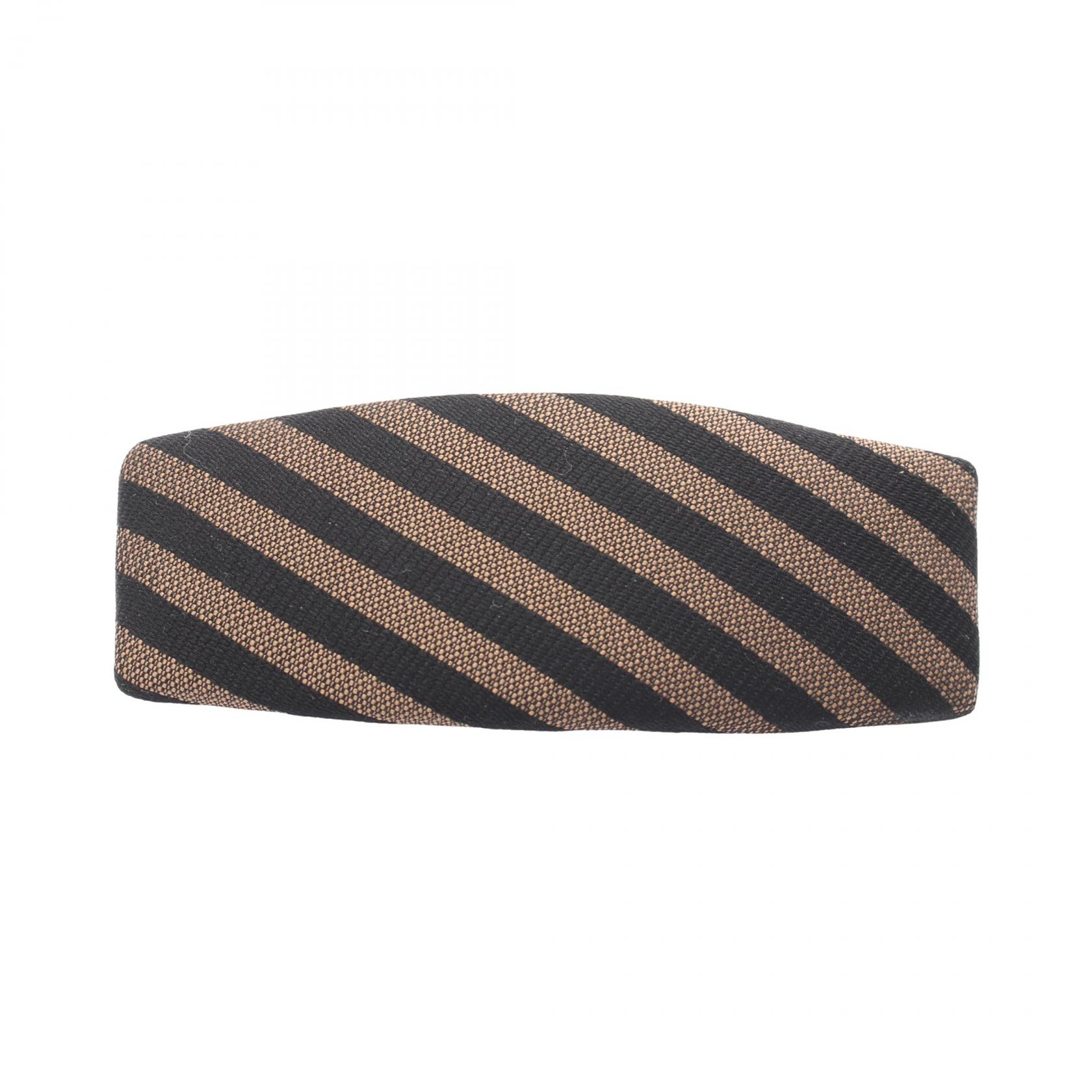 【P5倍&times;5%クーポン｜7/29 20時～8/2 23:59】フェンディ FENDI ぺカン バレッタ アクセサリー ファブリック レディース ブラウン系 / ブラック系 【中古】｜Mike Museum