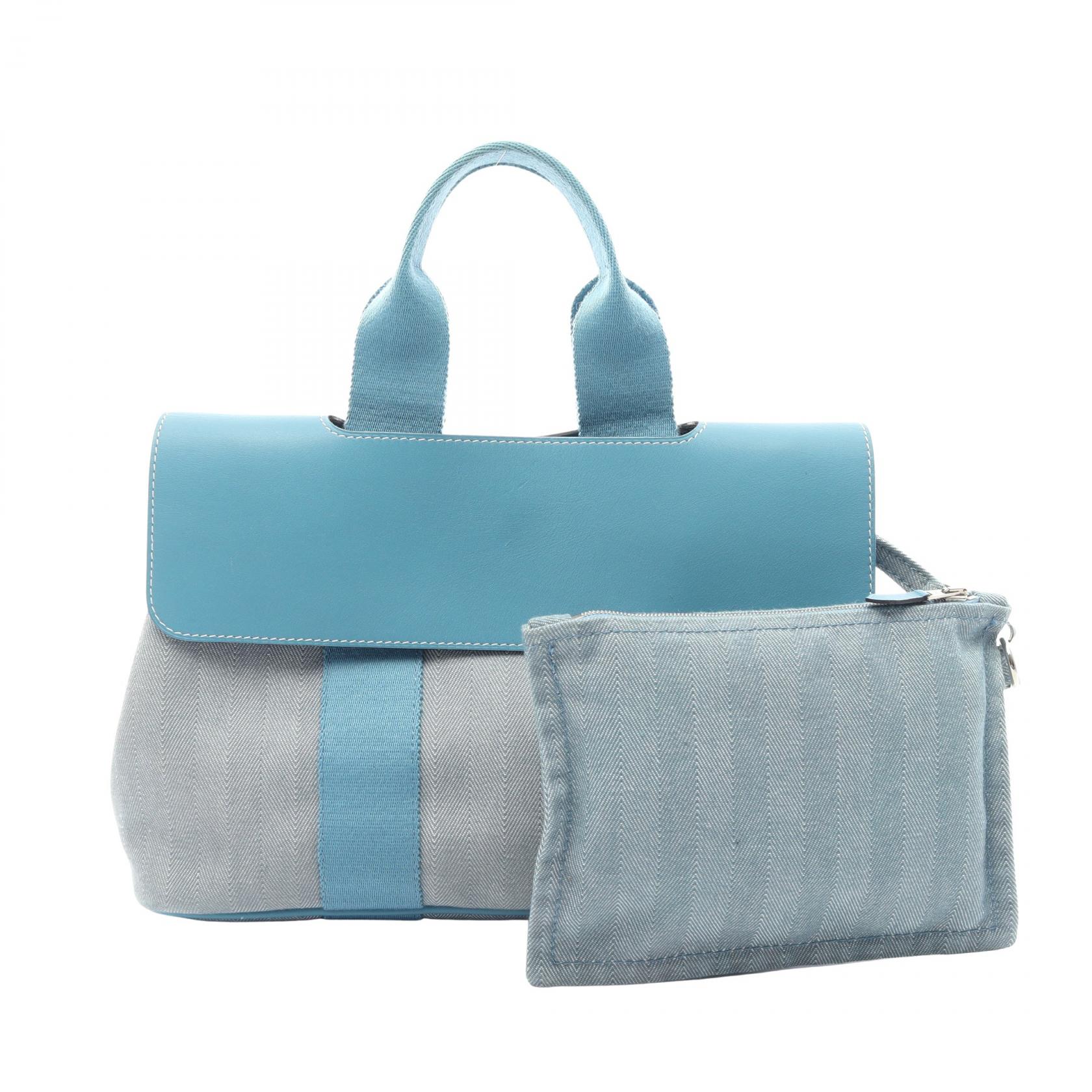 エルメス HERMES ヴァルパライソPM ブルージーン ハンドバッグ バッグ トワルシェブロン / ヴォースイフト トワルシェブロン レディース ブルー系 【中古】｜Mike Museum