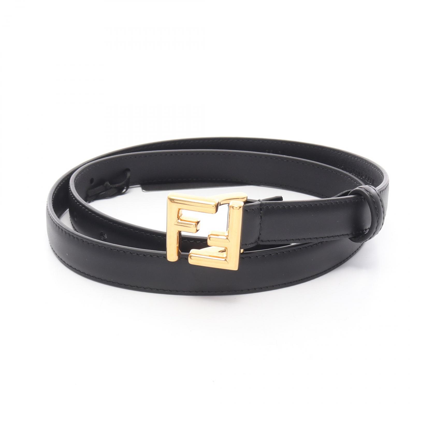 ≪10%OFFクーポン 7/19 20時～7/26 9:59≫フェンディ FENDI FFロゴ ベルト 衣料品 レザー レディース ブラック系 8C0648AAIWF04TX80 【新品】｜Mike Museum