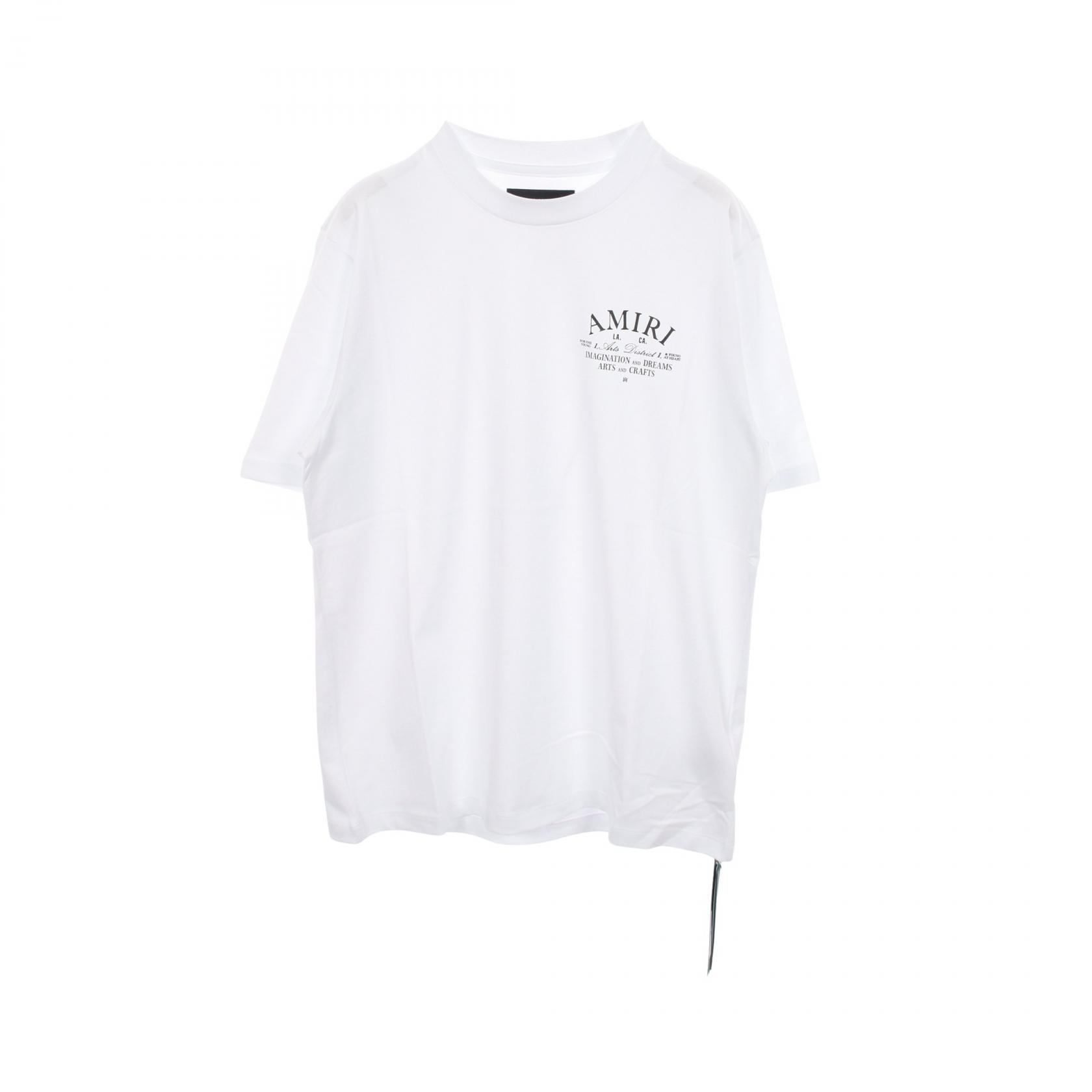 【P5倍&times;5%クーポン｜7/29 20時～8/2 23:59】アミリ AMIRI Arts District 半袖Tシャツ 衣料品 トップス コットン メンズ ホワイト系 AMJYTE1071100S 【新品】｜Mike Museum