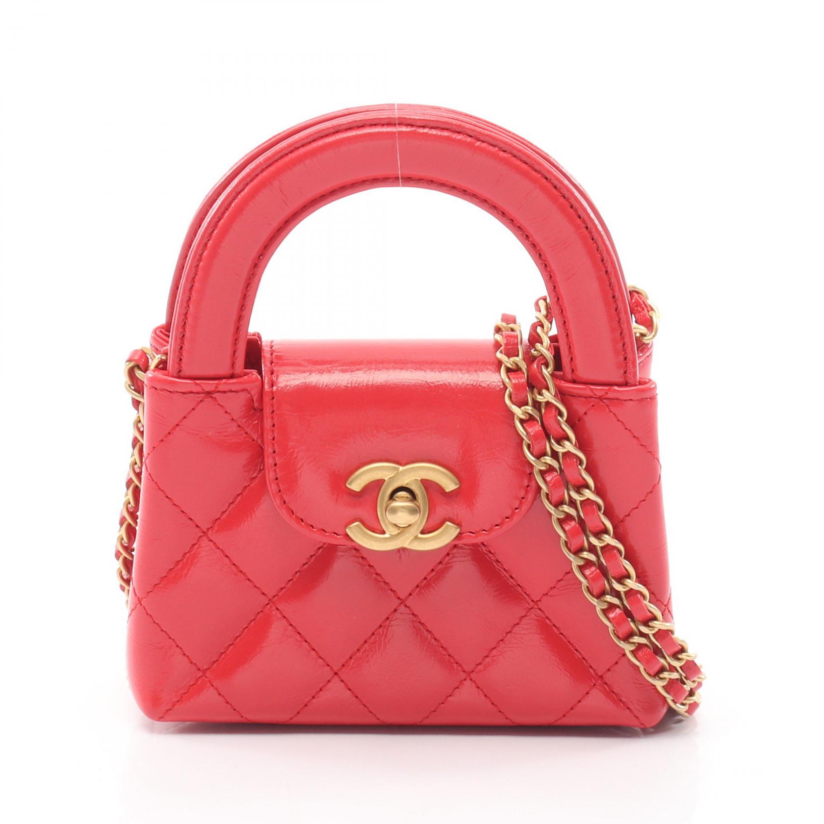 シャネル CHANEL マトラッセ ミニ ショッピングバッグ 2WAY ショルダーバッグ バッグ パテントレザー レディース レッド系 【中古】｜Mike Museum