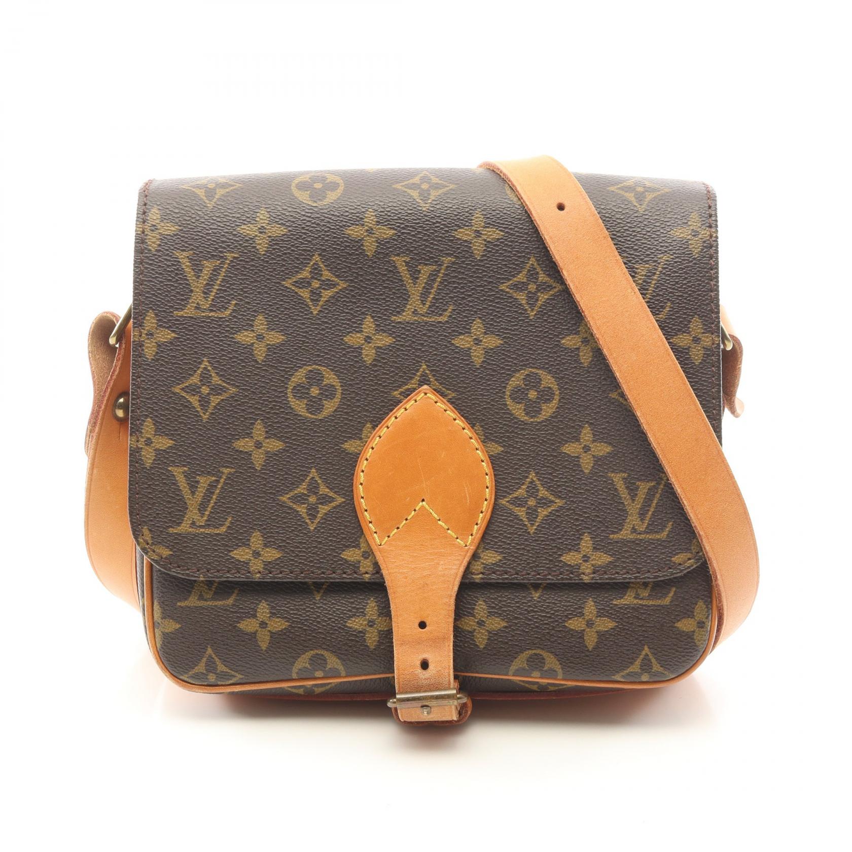 ≪15%OFFクーポン 7/19 20時~7/26 9:59≫ルイ・ヴィトン LOUIS VUITTON カルトシエールMM ショルダーバッグ バッグ PVCコーティングキャンバス レザー モノグラム レディース ブラウン系 M51253 【中古】|Mike Museum