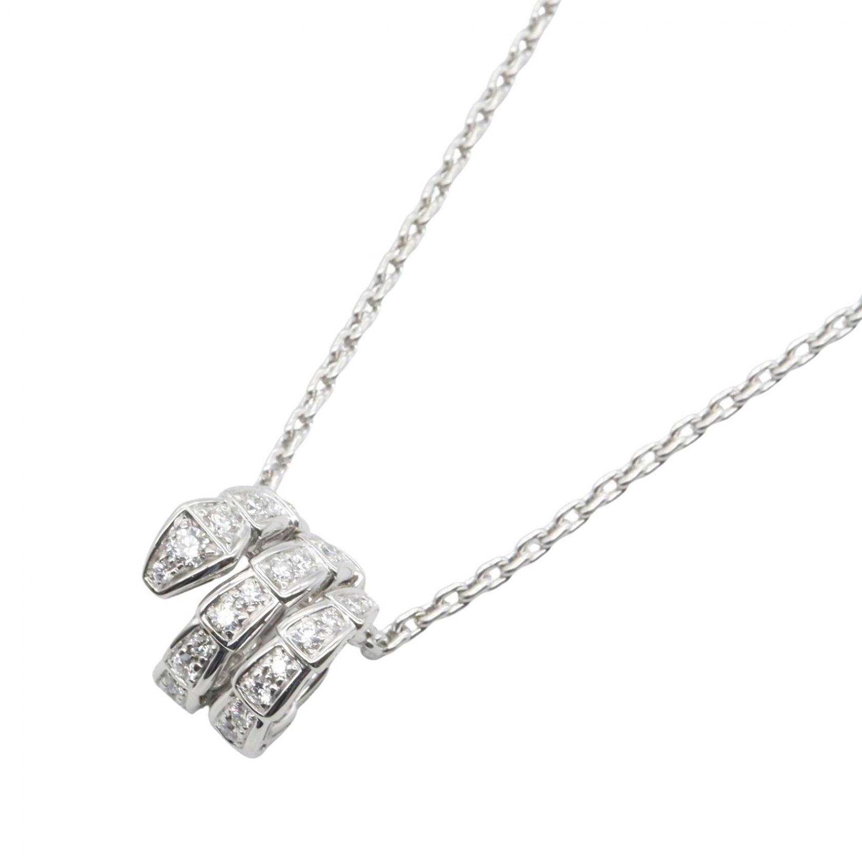 ≪10%OFFクーポン 7/19 20時～7/26 9:59≫ブルガリ BVLGARI セルペンティヴァイパー ダイヤ ネックレス ネックレス ジュエリー K18WG（ホワイトゴールド） ダイヤモンド レディース シルバー系 / クリア系 357796 【中古】｜Mike Museum 572,000円