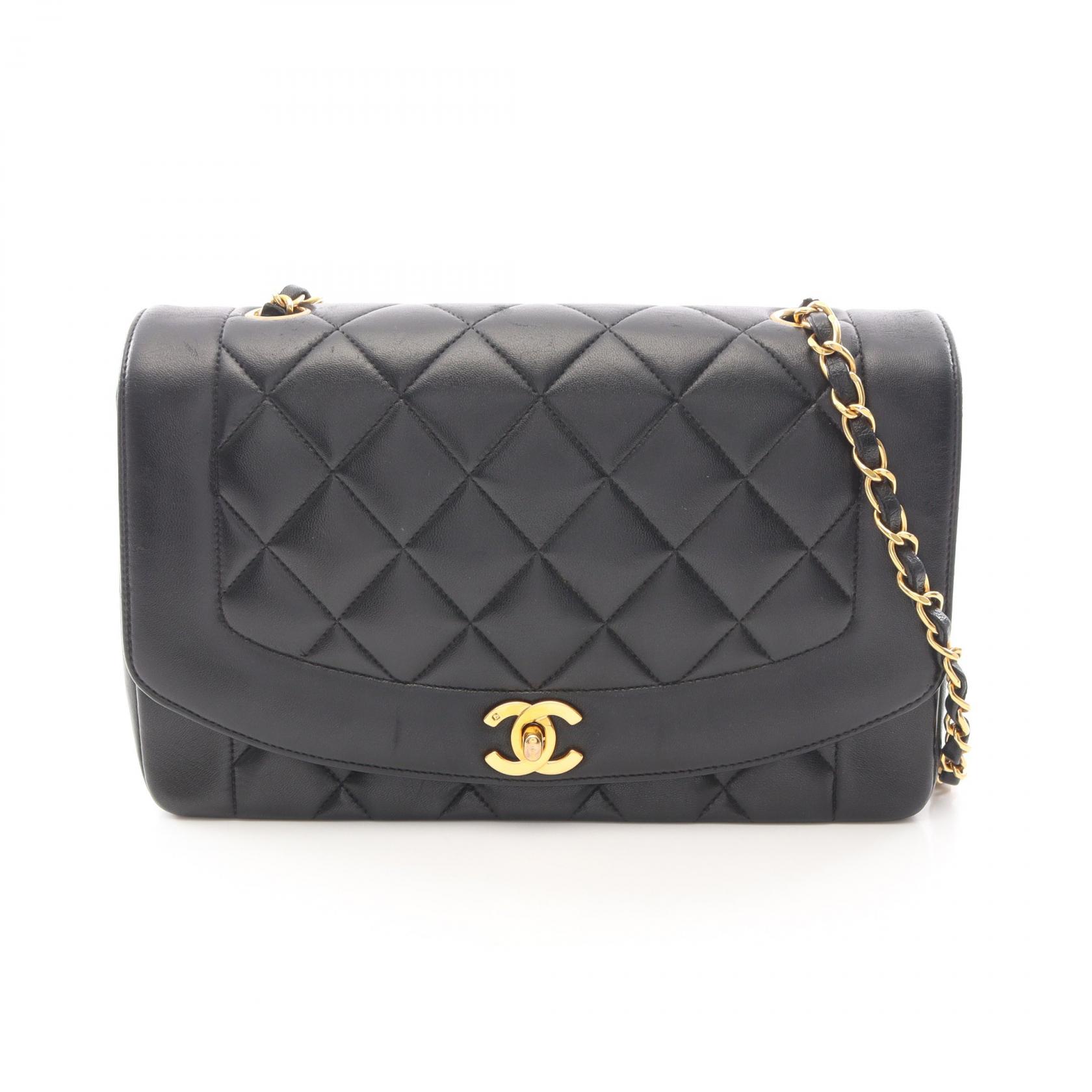 ≪10%OFFクーポン 7/19 20時~7/26 9:59≫シャネル CHANEL マトラッセ ダイアナフラップ ショルダーバッグ バッグ ラムスキン(羊革) レディース ブラック系 A01165 【中古】|Mike Museum