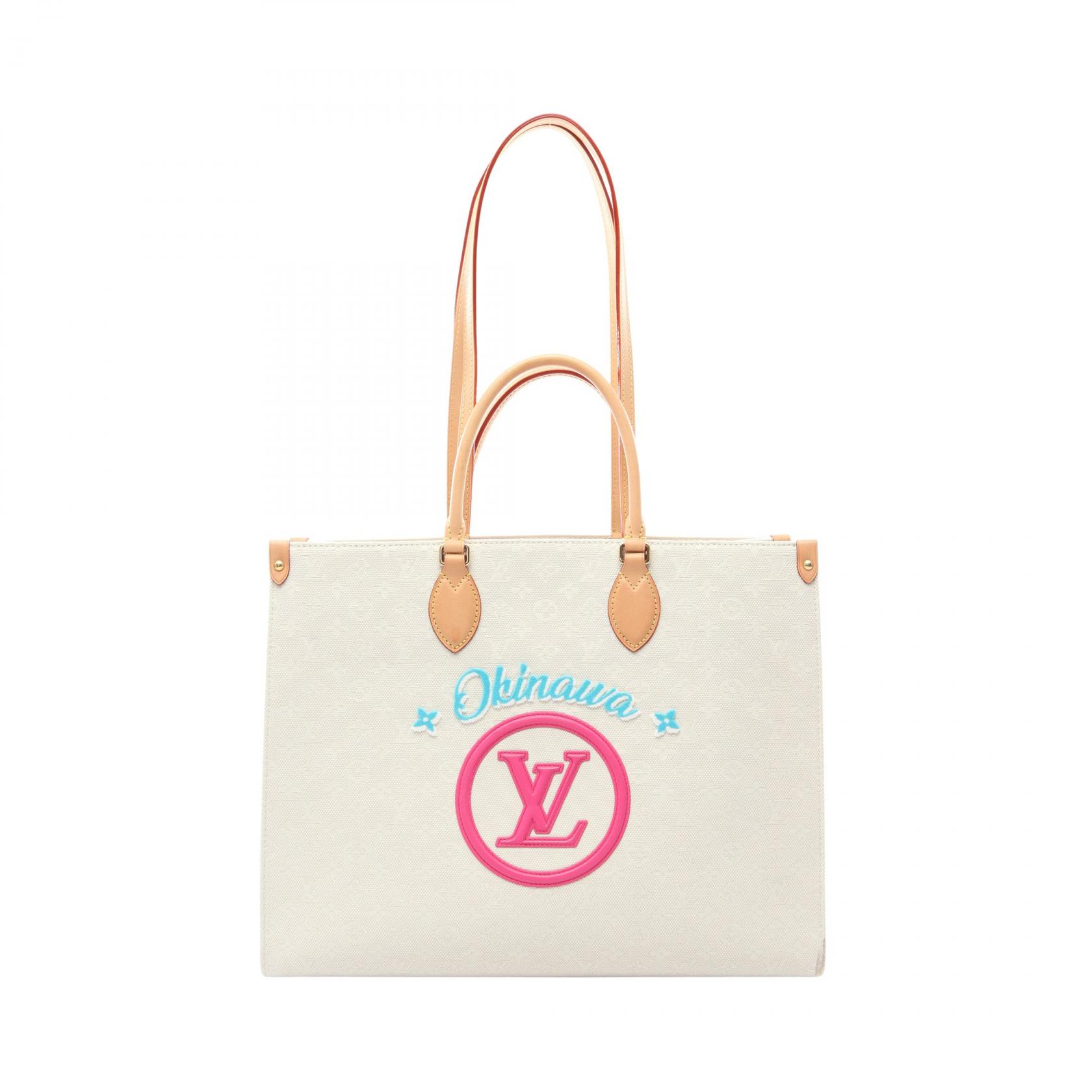ルイ・ヴィトン LOUIS VUITTON オンザゴーGM 沖縄限定 2WAY トートバッグ バッグ キャンバス レディース ホワイト系 / マルチカラー M20644 【中古】｜Mike Museum