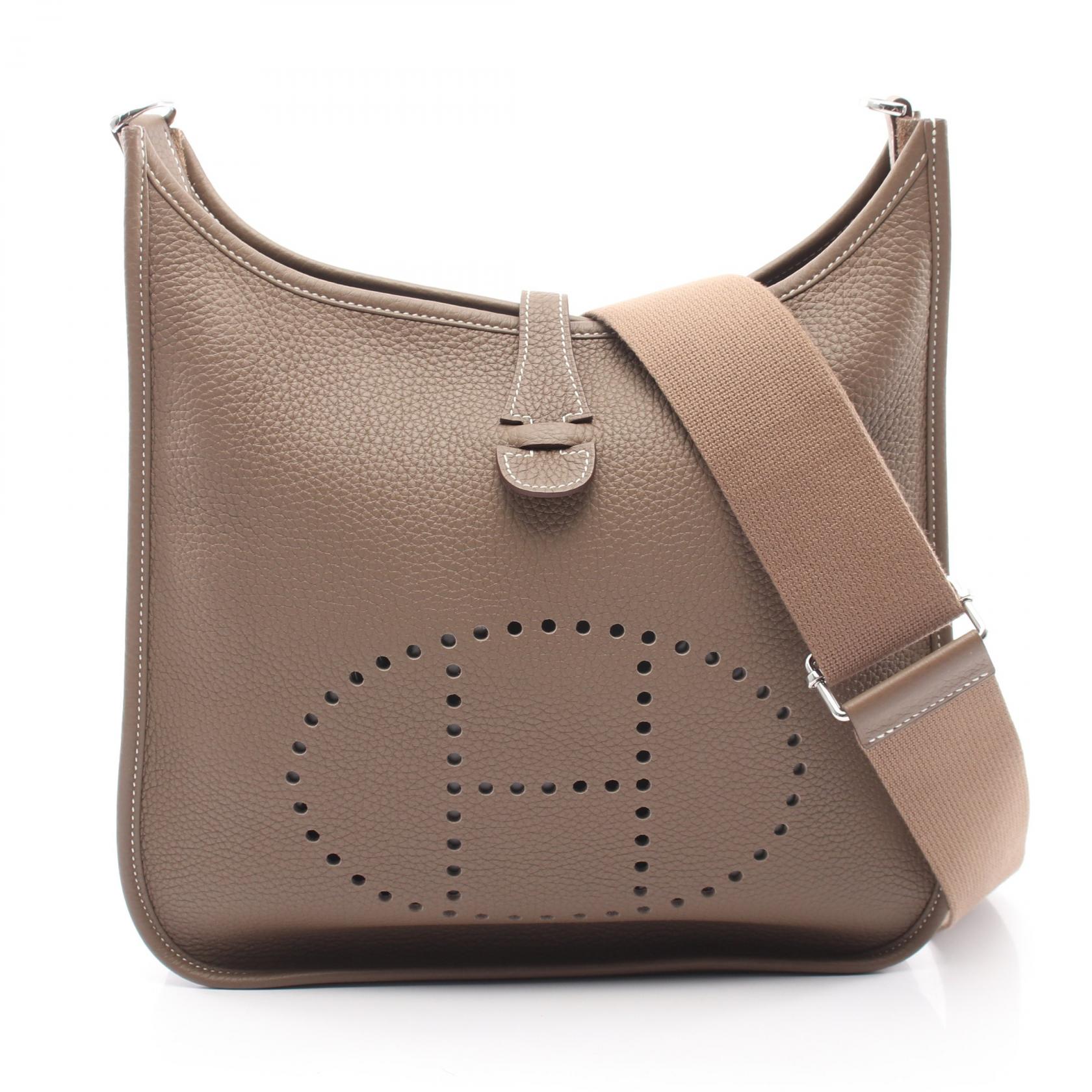 ≪15%OFFクーポン 7/19 20時~7/26 9:59≫エルメス HERMES エヴリン 3 トロワ PM エトゥープ ショルダーバッグ バッグ レザー トリヨンクレマンス レディース グレー系 【中古】|Mike Museum