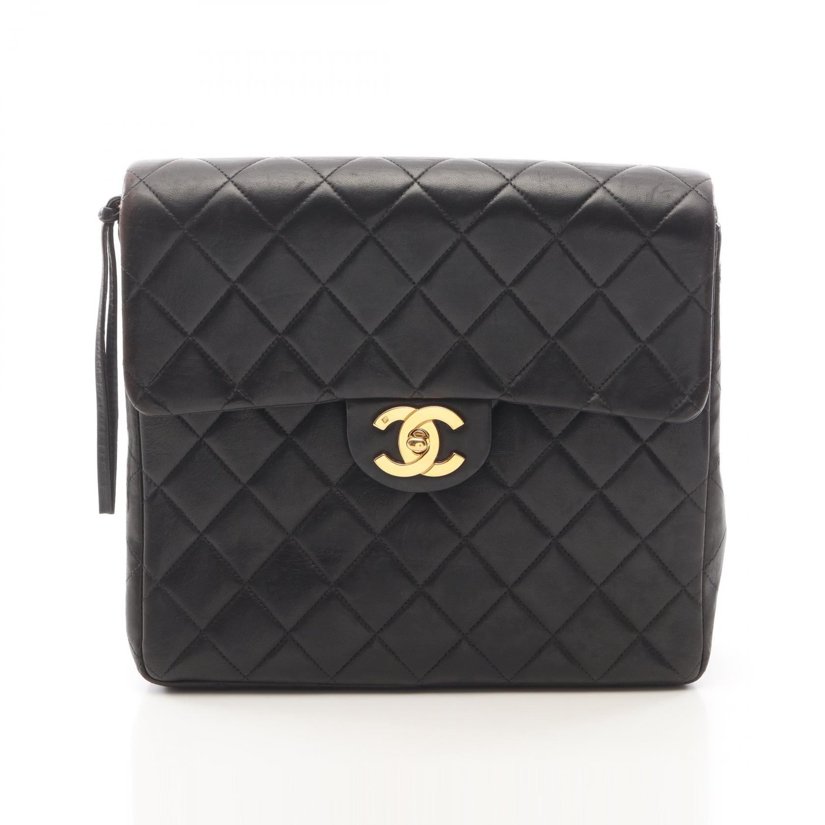≪10%OFFクーポン 7/19 20時～7/26 9:59≫シャネル CHANEL マトラッセ スクエア チェーン リュックサック バックパック バッグ ラムスキン（羊革） レディース ブラック系 【中古】｜Mike Museum