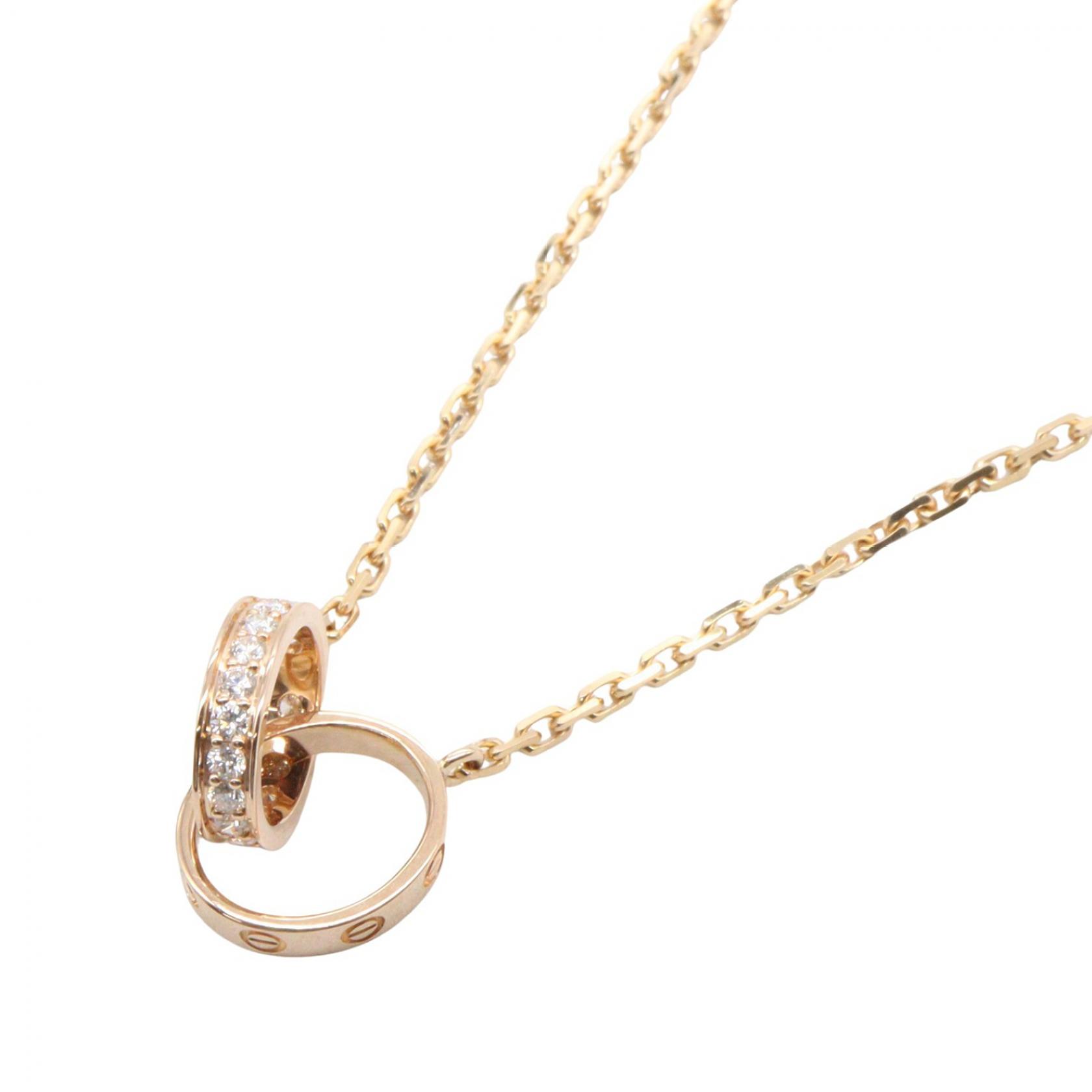 ≪10%OFFクーポン 7/19 20時~7/26 9:59≫カルティエ CARTIER ベビーラブ ネックレス ダイヤ ネックレス ジュエリー K18PG(ピンクゴールド) ダイヤモンド レディース ゴールド系 / クリア系 B7013900 【中古】|Mike Museum