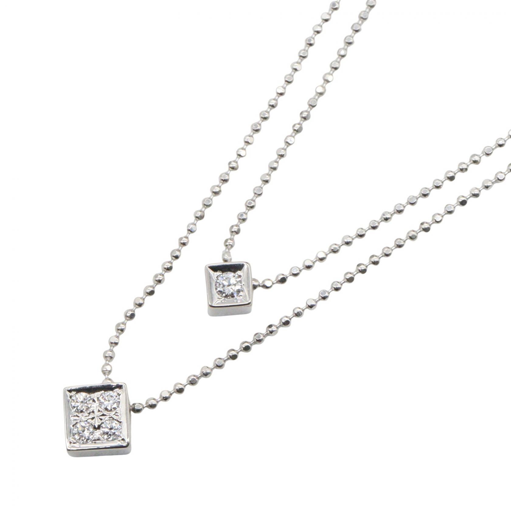 ≪10%OFFクーポン 7/19 20時~7/26 9:59≫タサキ TASAKI ダイヤモンド ネックレス ネックレス ジュエリー K18WG(ホワイトゴールド) ダイヤモンド レディース シルバー系 / クリア系 【中古】|Mike Museum