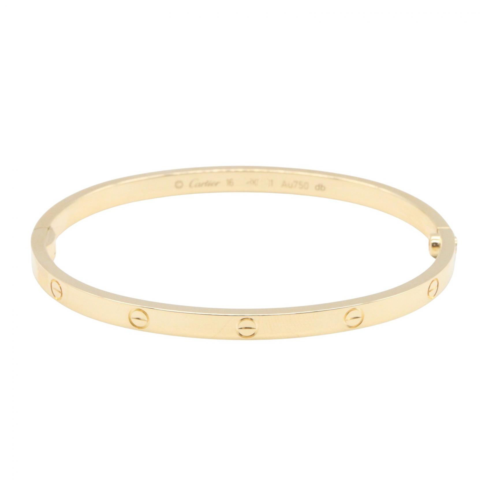 ≪10%OFFクーポン 7/19 20時～7/26 9:59≫カルティエ CARTIER ラブブレス ブレスレット SM ブレスレット アクセサリー K18（イエローゴールド） レディース ゴールド系 B6079117 【中古】｜Mike Museum