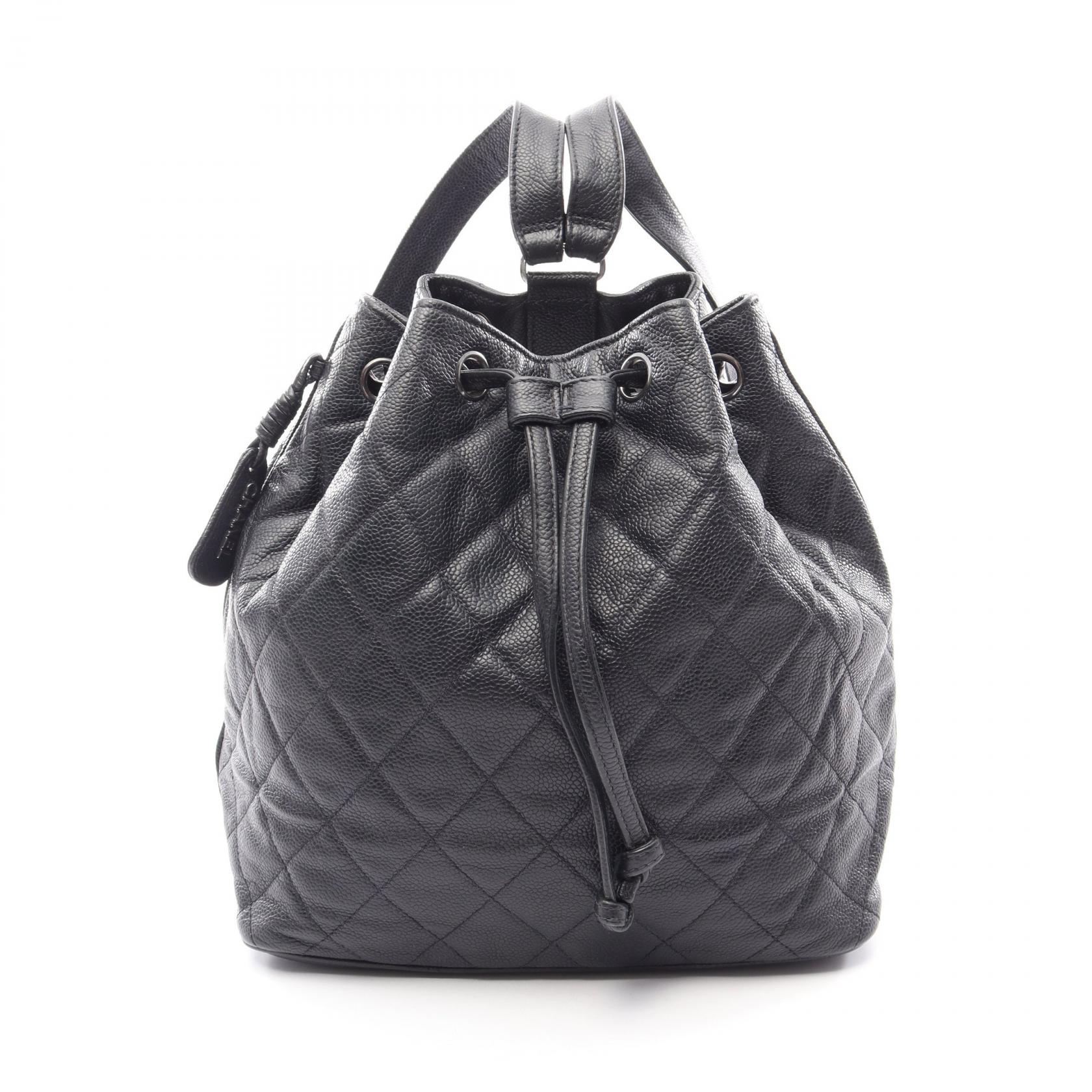 ≪15%OFFクーポン 7/19 20時～7/26 9:59≫シャネル CHANEL マトラッセ リュックサック バックパック バッグ キャビアスキン(グレインドカーフ) レディース ブラック系 【中古】｜Mike Museum