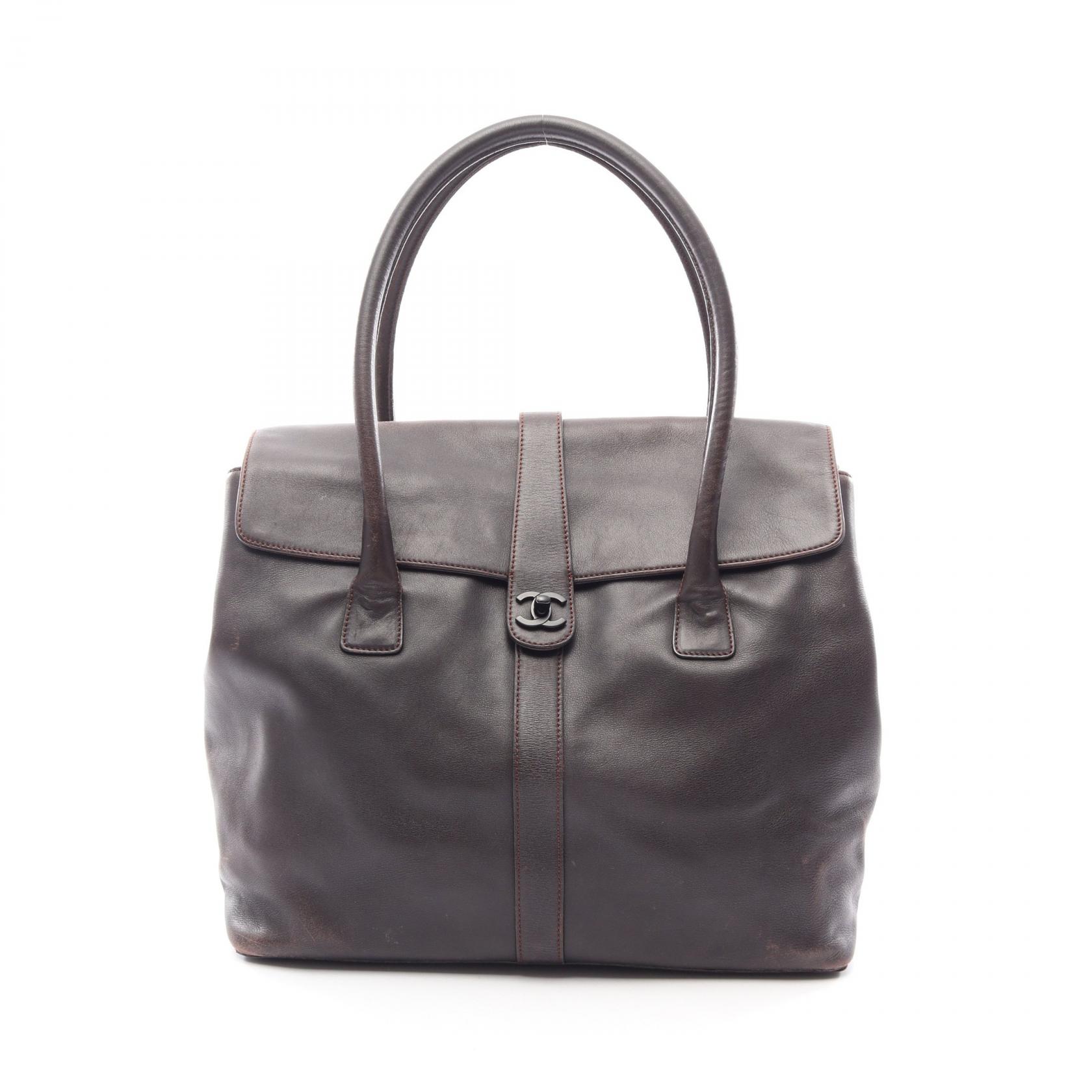 ≪15%OFFクーポン 7/19 20時～7/26 9:59≫シャネル CHANEL ココマーク トートバッグ バッグ ラムスキン（羊革） レディース ブラウン系 【中古】｜Mike Museum