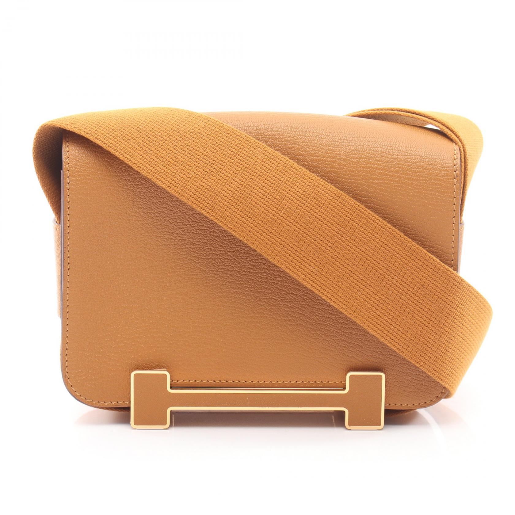 ≪15%OFFクーポン 7/19 20時~7/26 9:59≫エルメス HERMES ゲタ ショルダーバッグ バッグ レザー シェーブル シェーブル レディース ブラウン系 【中古】|Mike Museum