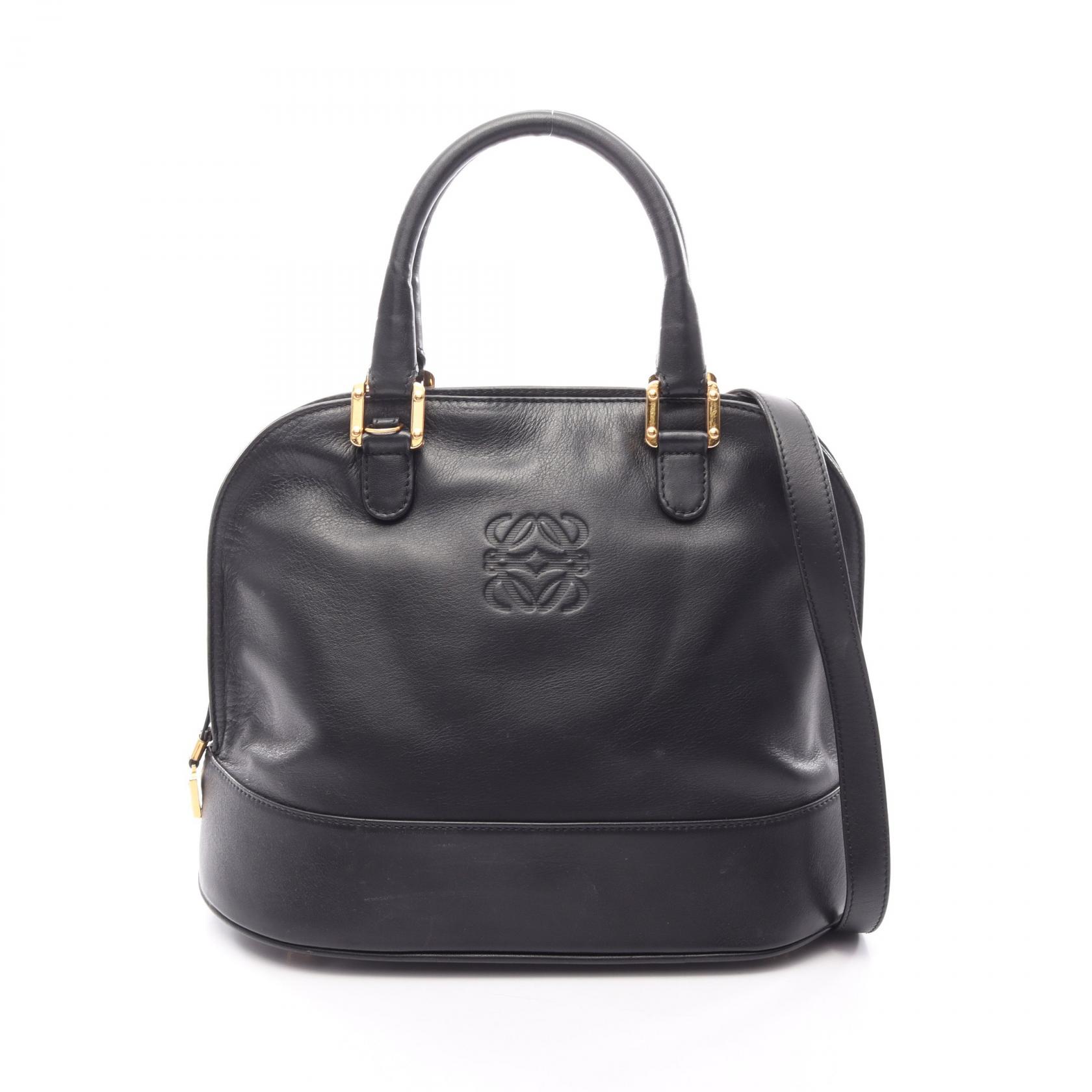 ≪15%OFFクーポン 7/19 20時~7/26 9:59≫ロエベ LOEWE アナグラム 2WAY ハンドバッグ バッグ レザー レディース ブラック系 【中古】|Mike Museum
