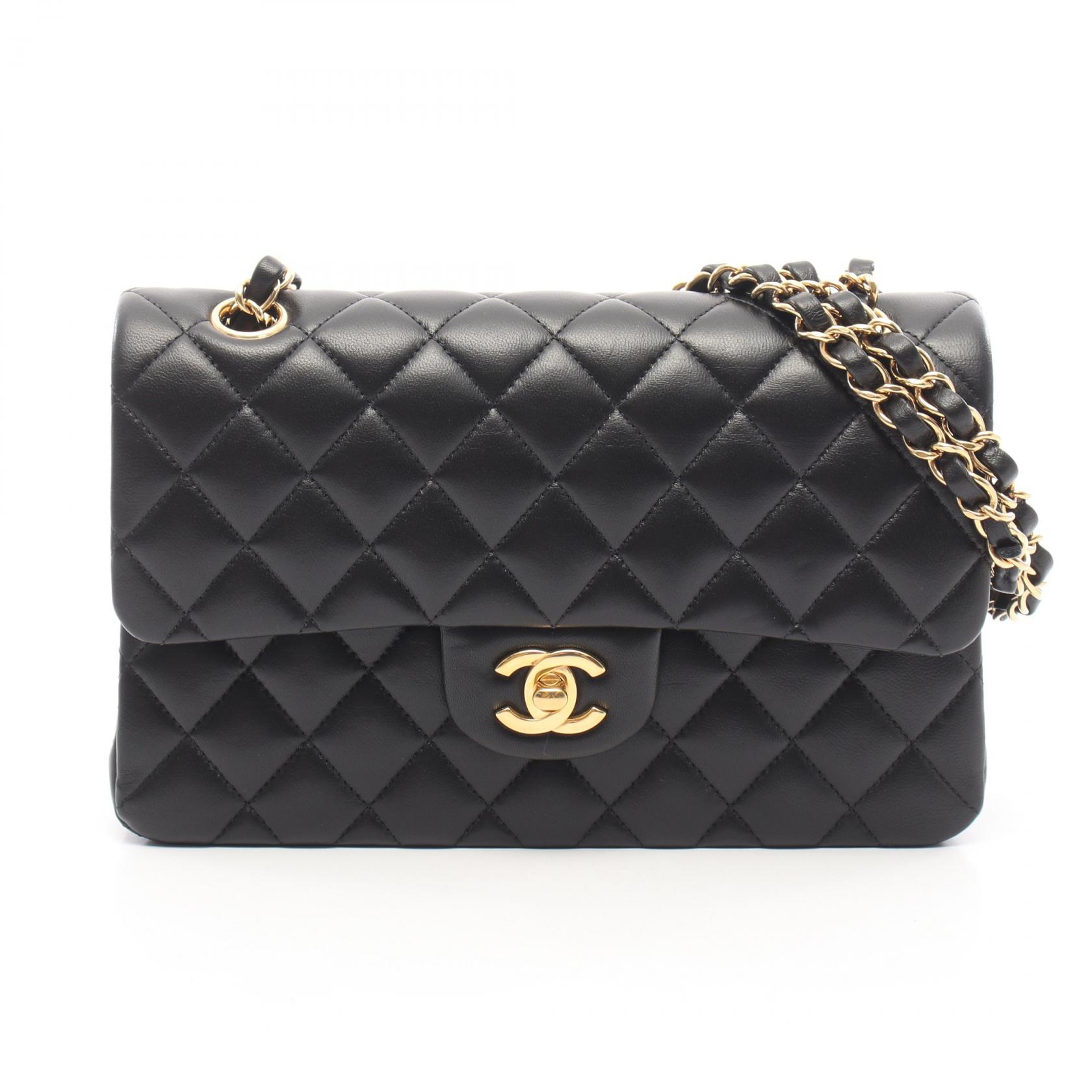≪15%OFFクーポン 7/19 20時~7/26 9:59≫シャネル CHANEL マトラッセ Wフラップ ショルダーバッグ バッグ ラムスキン(羊革) レディース ブラック系 A01113 【中古】|Mike Museum