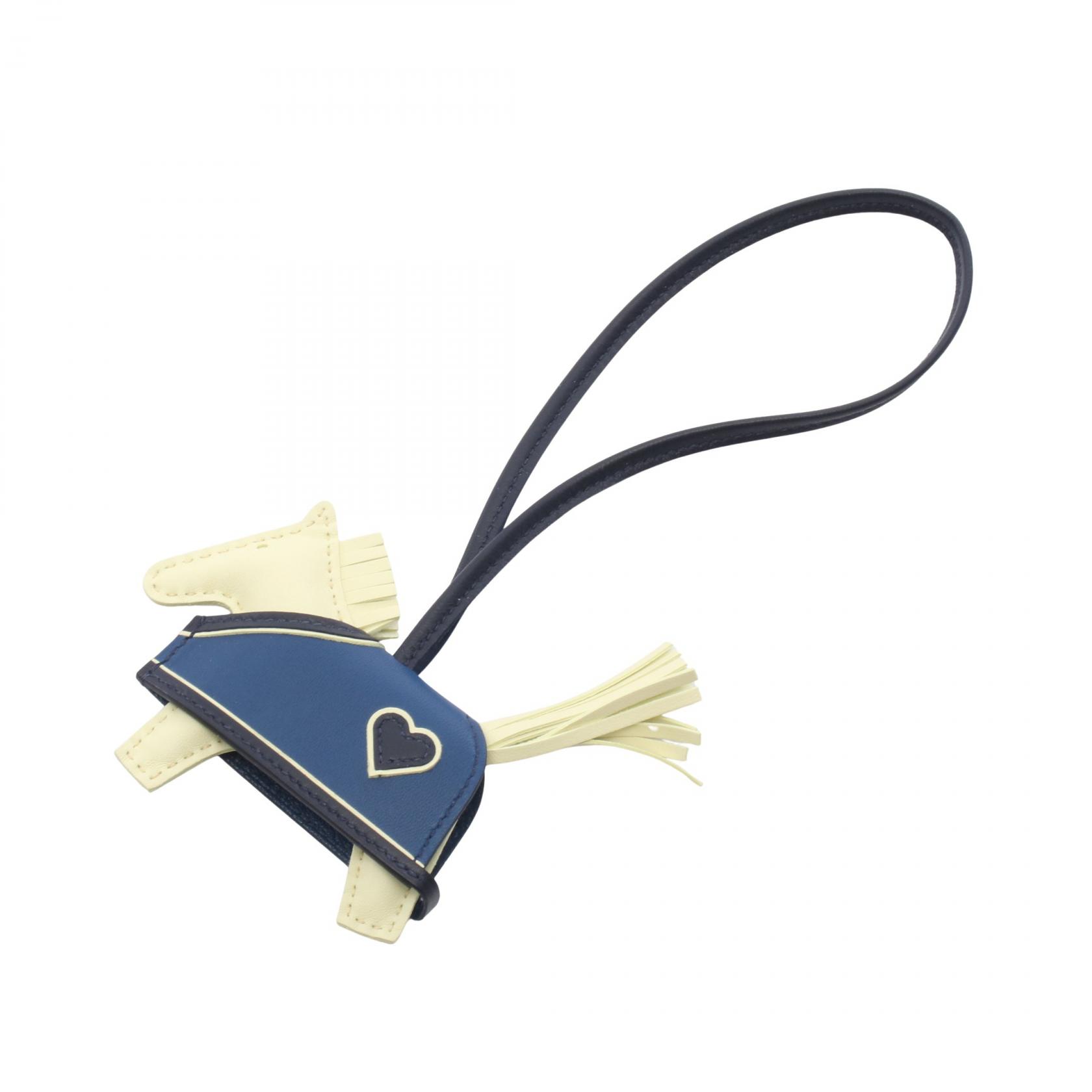エルメス HERMES ロデオPM ロベオクール ジョーヌミルトン ブルーニュイ ブルータイ チャーム アクセサリー レザー ヴォースイフト アニョーミロ レディース イエロー系 / ブルー系 / ネイビー系 【中古】｜Mike Museum
