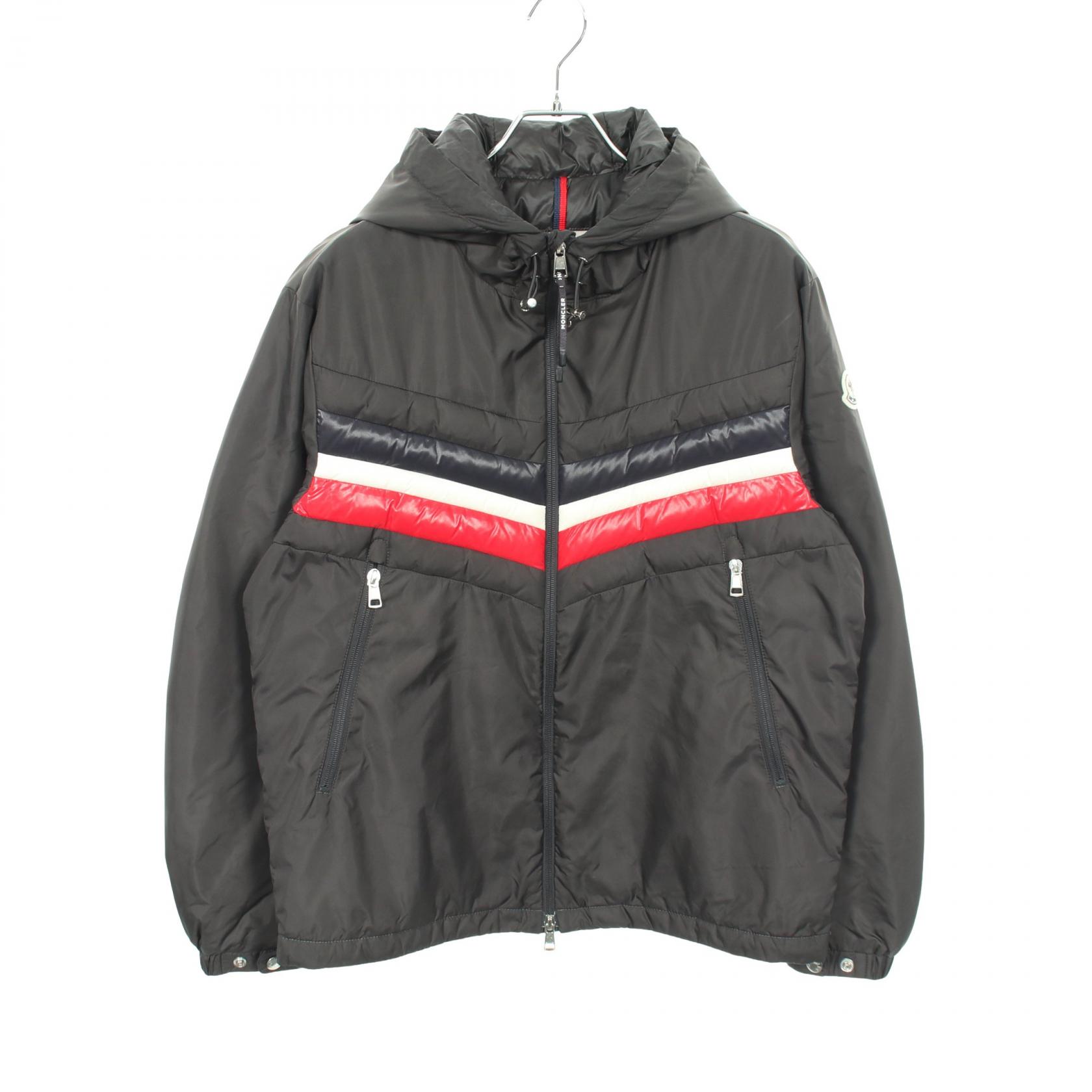 ≪10%OFFクーポン 7/19 20時~7/26 9:59≫モンクレール MONCLER TINIAN フード付き ダウンジャケット 衣料品 アウター ナイロン メンズ グレー系 / マルチカラー 1A00019 【中古】|Mike Museum