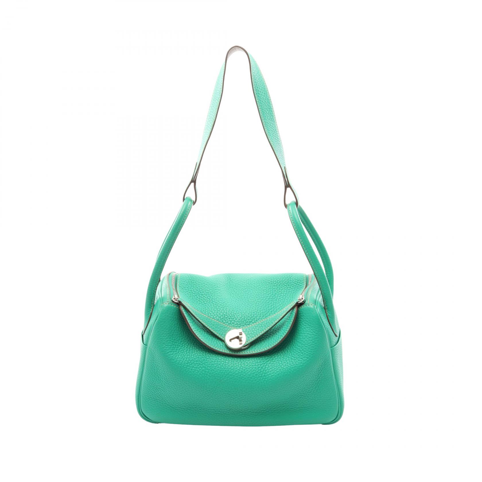 ≪10%OFFクーポン 7/19 20時~7/26 9:59≫エルメス HERMES リンディ26 ヴェルソ ミント トゥルティエールグレー ショルダーバッグ バッグ レザー トリヨンクレマンス レディース グリーン系 / ベージュ系 【中古】|Mike Museum