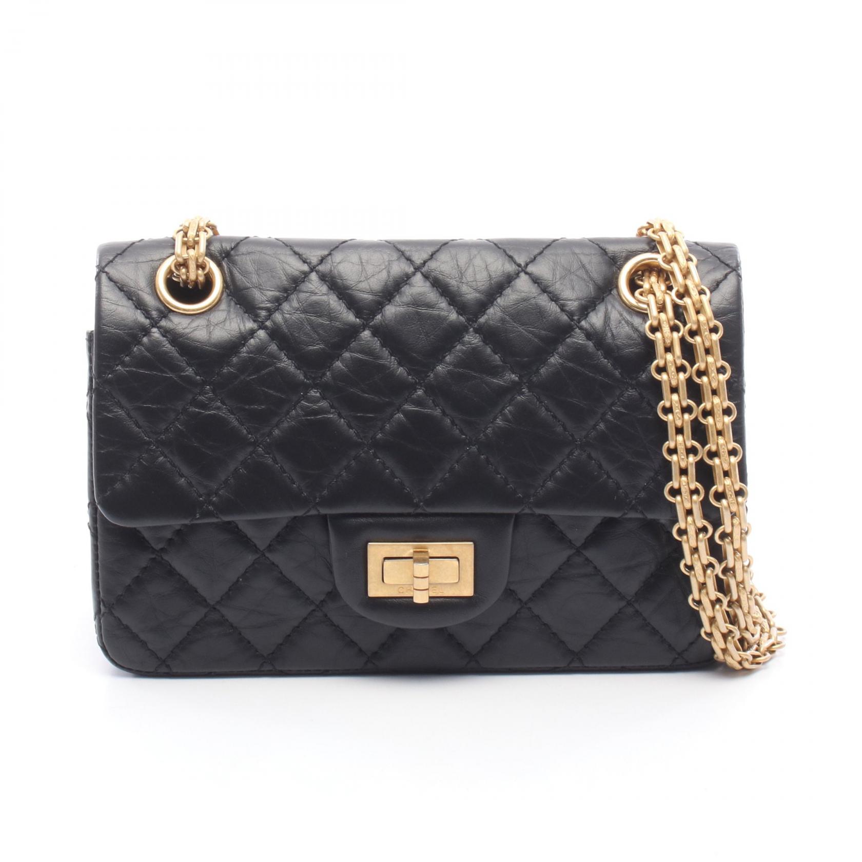 ≪10%OFFクーポン 7/19 20時~7/26 9:59≫シャネル CHANEL 2.55 ショルダーバッグ バッグ カーフ(牛革) レディース ブラック系 【中古】|Mike Museum