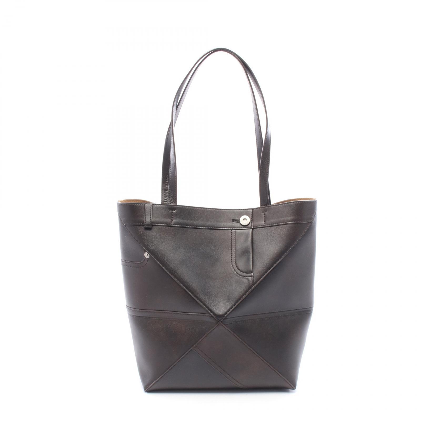 ≪10%OFFクーポン 7/19 20時～7/26 9:59≫ロエベ LOEWE PUZZLE TOTE PANTA MEDIUM トートバッグ バッグ レザー レディース ブラウン系 A779G50X980041 【新品】｜Mike Museum