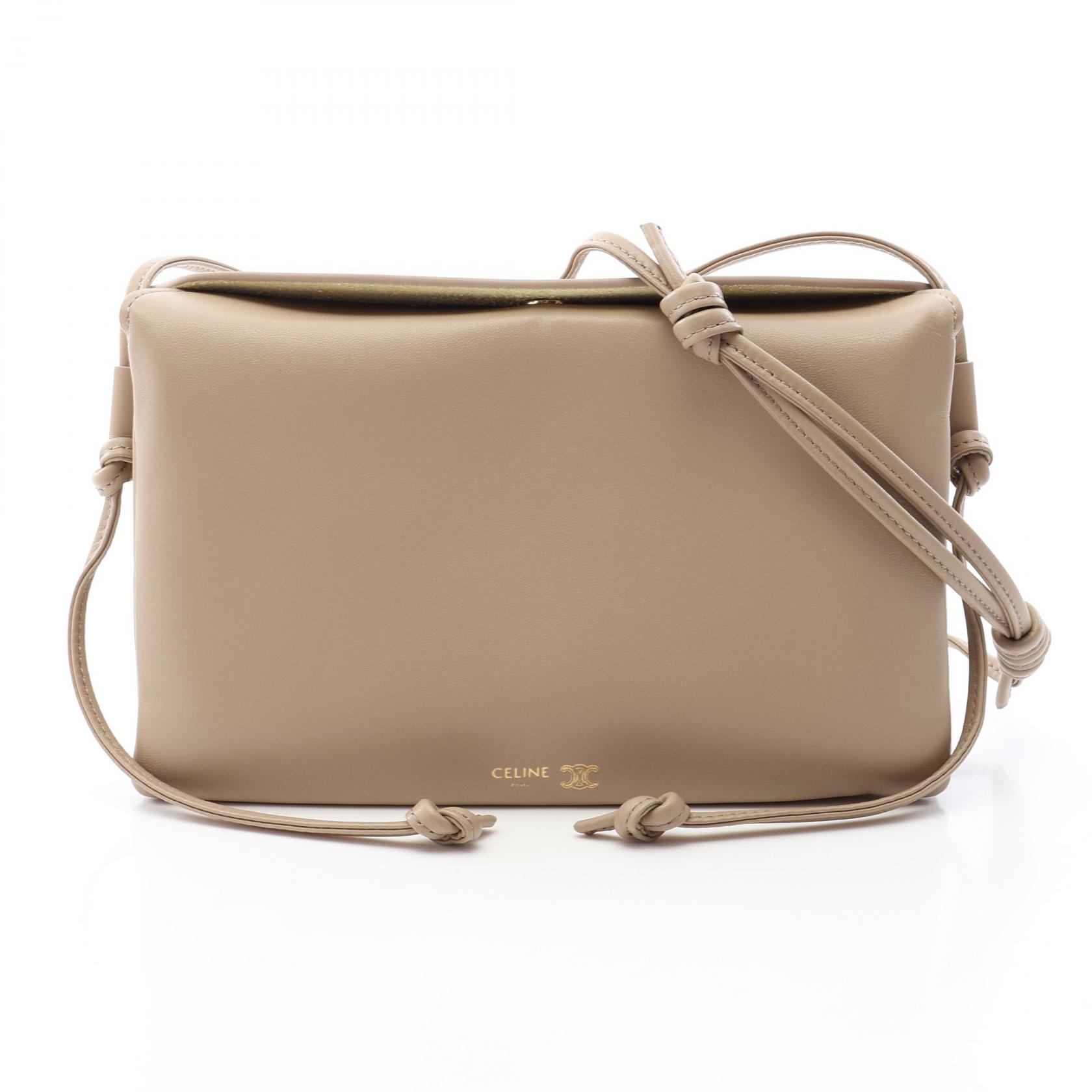 ≪10%OFFクーポン 7/19 20時～7/26 9:59≫セリーヌ CELINE トリオ フラップ ショルダーバッグ バッグ レザー レディース ベージュ系 10P862O8603SA 【新品】｜Mike Museum