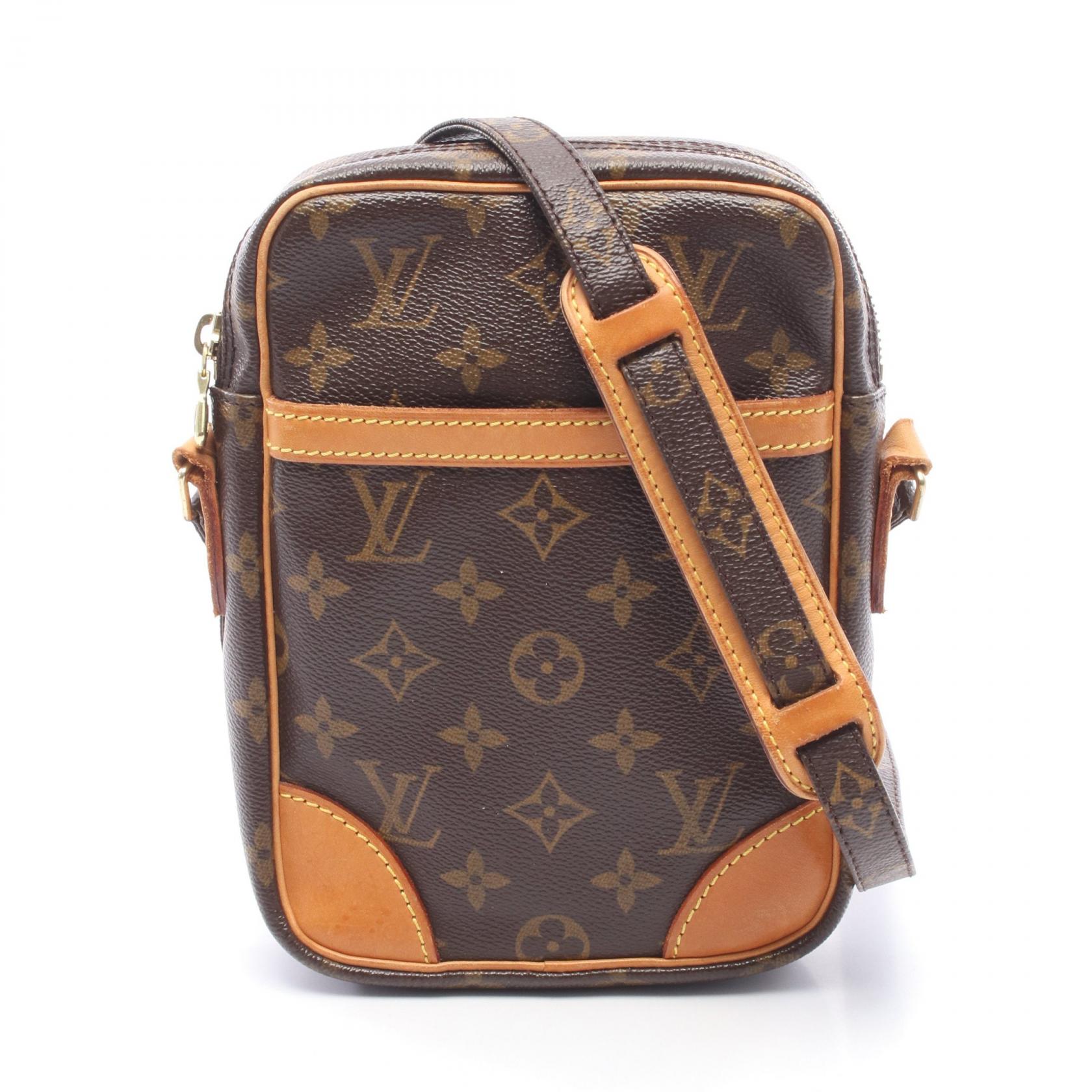 【P5倍&times;5%クーポン｜7/29 20時～8/2 23:59】ルイ・ヴィトン LOUIS VUITTON ダヌーブ ショルダーバッグ バッグ PVCコーティングキャンバス レザー モノグラム レディース ブラウン系 M45266 【中古】｜Mike Museum