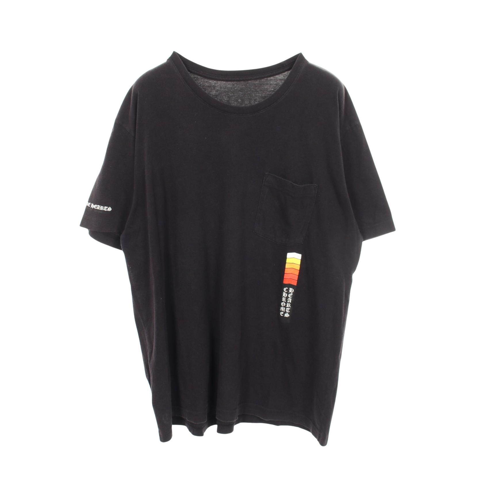 ≪10%OFFクーポン 7/19 20時～7/26 9:59≫クロムハーツ CHROME HEARTS ネオンバー ポケット付き 半袖Tシャツ 衣料品 トップス コットン メンズ ブラック系 【中古】｜Mike Museum 55,000円