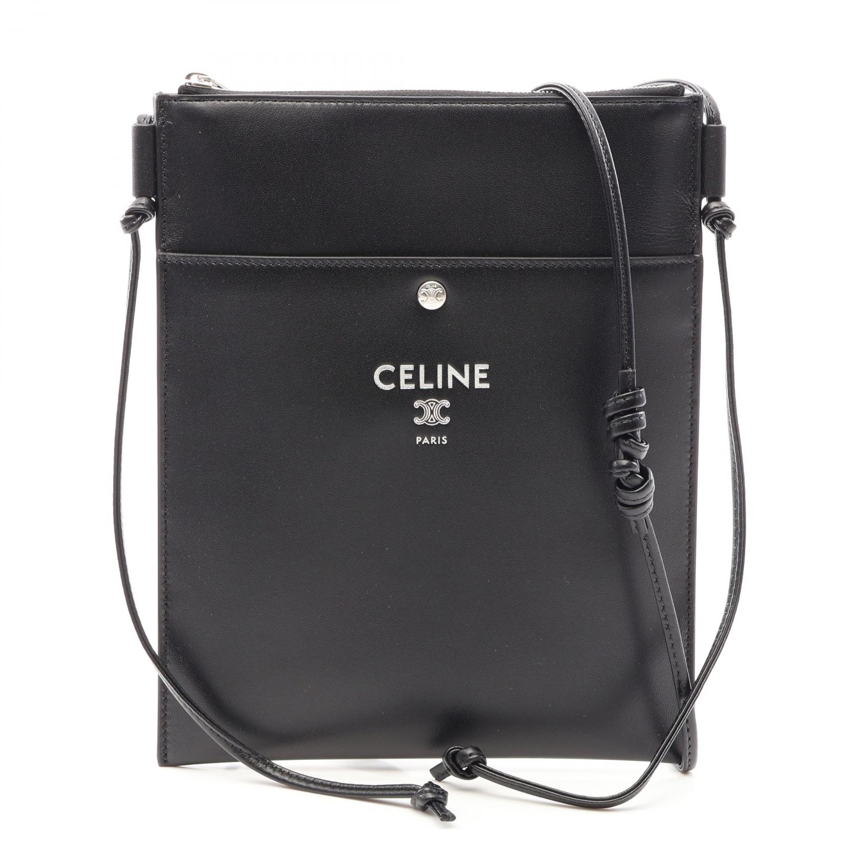 ≪10%OFFクーポン 7/19 20時～7/26 9:59≫セリーヌ CELINE シャープポーチ テイク アウェイ ショルダーバッグ バッグ レザー レディース ブラック系 L103B2K0538SI 【新品】｜Mike Museum