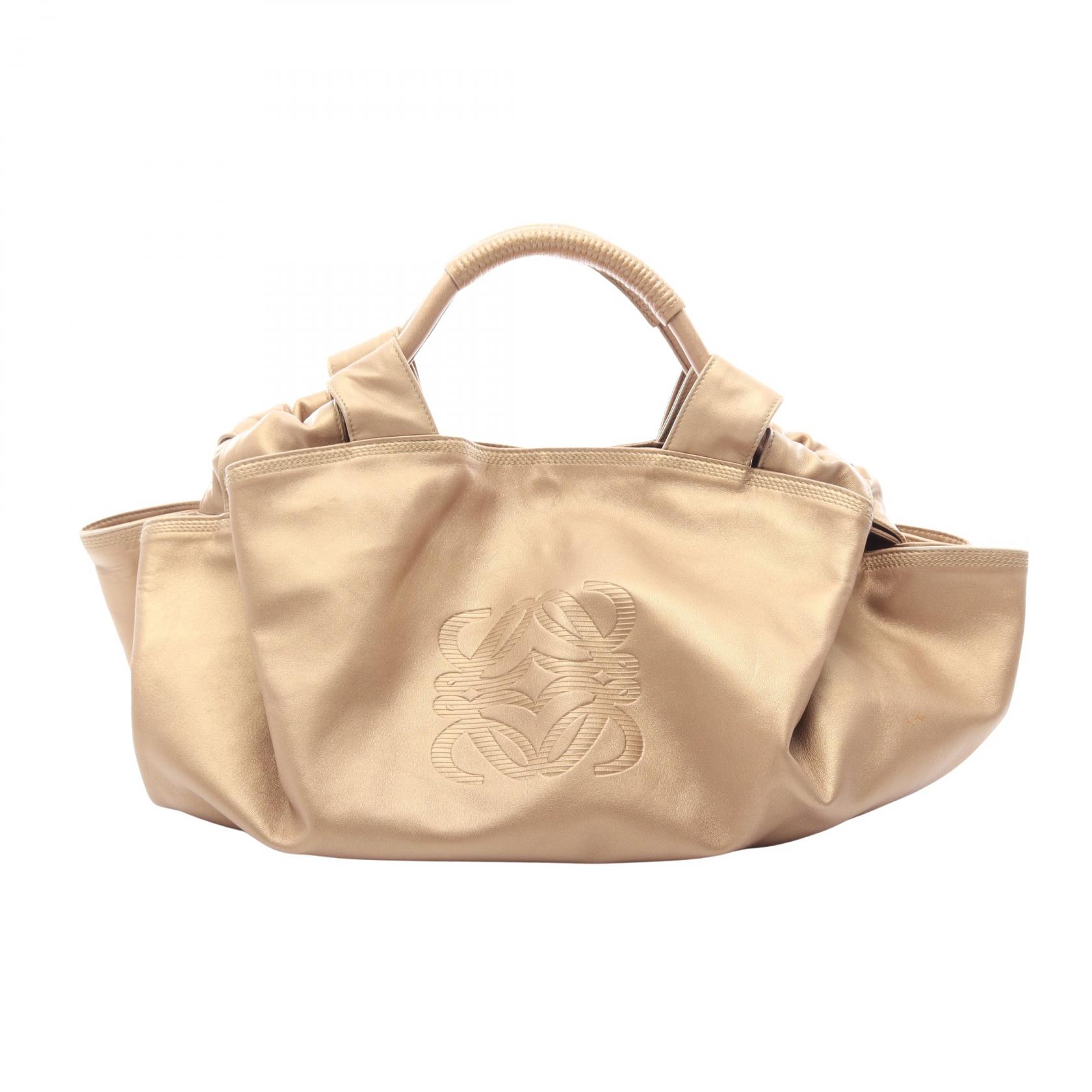 ≪10%OFFクーポン 7/19 20時~7/26 9:59≫ロエベ LOEWE ナッパアイレ ハンドバッグ バッグ レザー レディース ゴールド系 【中古】|Mike Museum