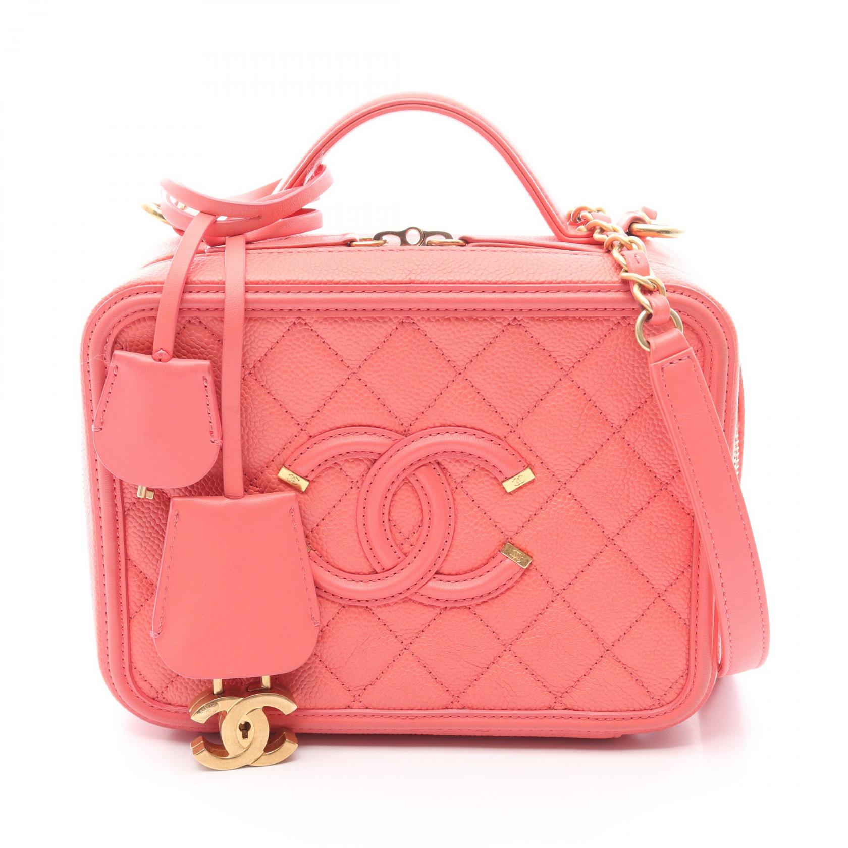 シャネル CHANEL CCフィグリー バニティバッグ 2WAY ショルダーバッグ バッグ キャビアスキン(グレインドカーフ) レディース ピンク系 【中古】｜Mike Museum 234,000円