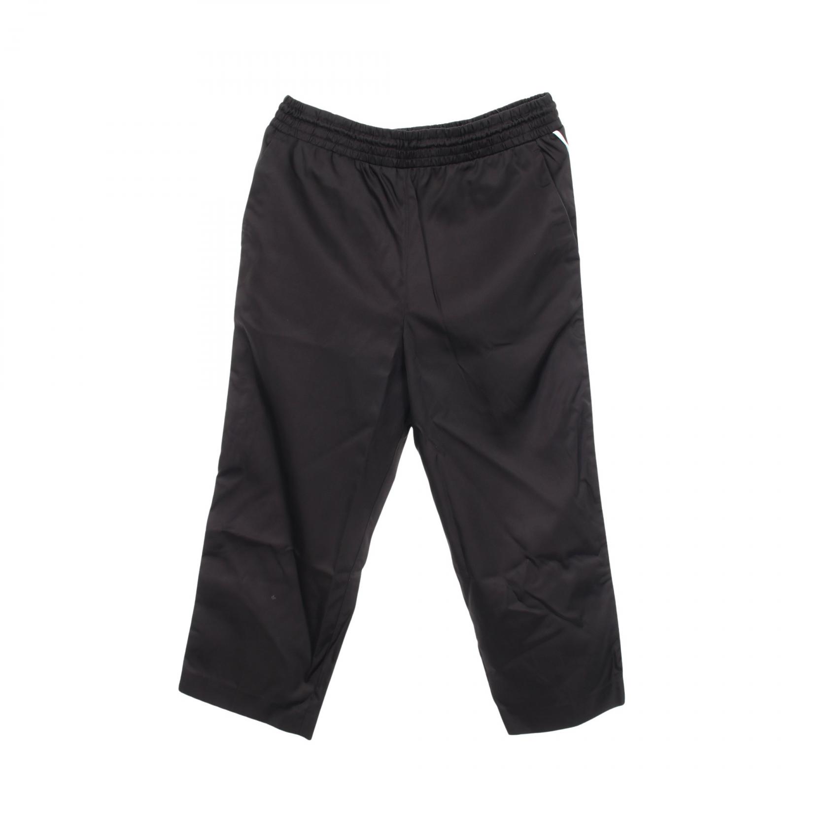 ≪10%OFFクーポン 7/19 20時~7/26 9:59≫プラダ PRADA 三角プレート パンツ 衣料品 ボトムス ナイロン レディース ブラック系 【中古】|Mike Museum