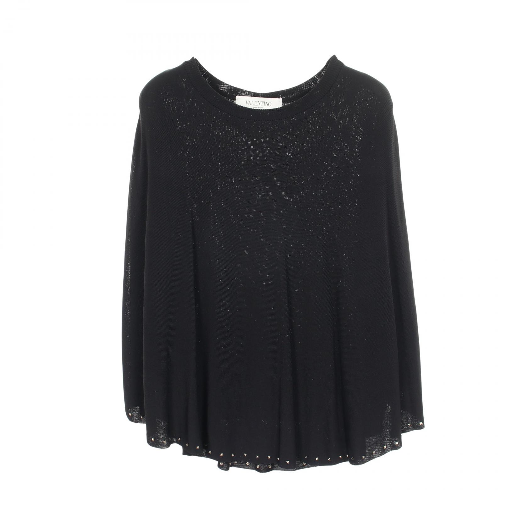 ヴァレンチノ Valentino ロックスタッズ ケープ ニット 衣料品 トップス レーヨン レディース ブラック系 【中古】｜Mike Museum 23,430円