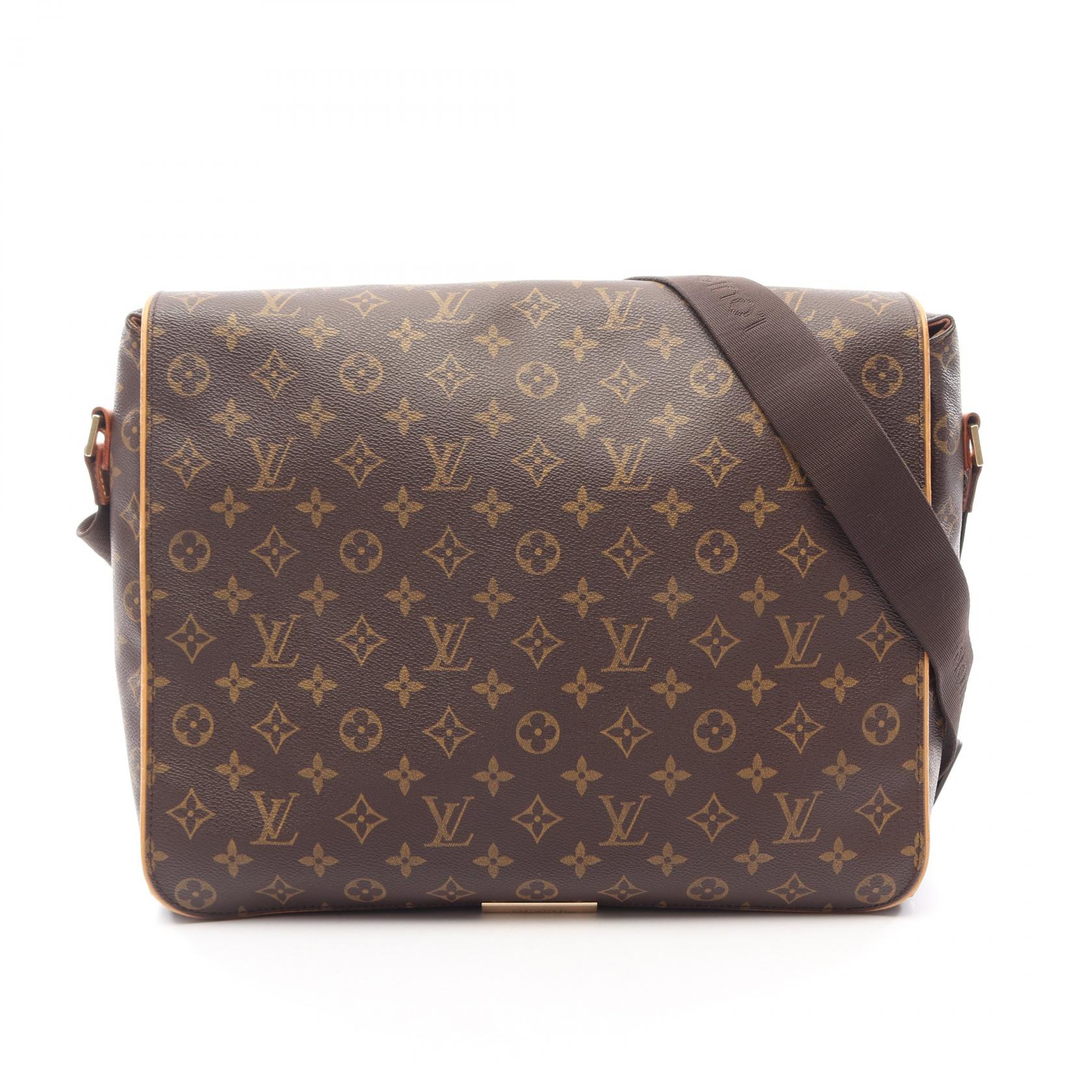 ≪10%OFFクーポン 7/19 20時～7/26 9:59≫ルイ・ヴィトン LOUIS VUITTON アベス ショルダーバッグ バッグ PVCコーティングキャンバス レザー モノグラム メンズ レディース ブラウン系 M45257 【中古】｜Mike Museum