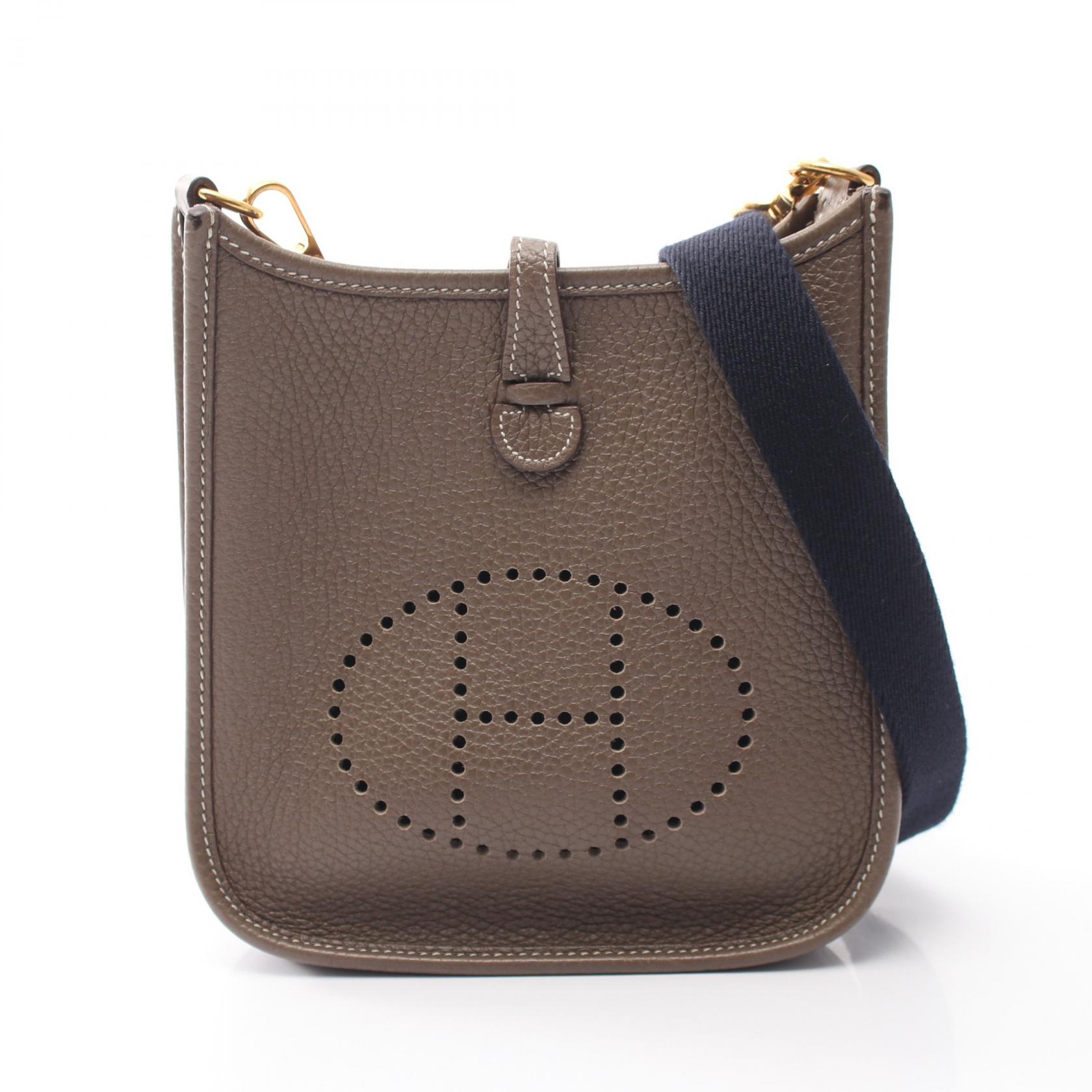 ≪10%OFFクーポン 7/19 20時～7/26 9:59≫エルメス HERMES エヴリンTPM アマゾン エトゥープ ショルダーバッグ バッグ レザー トリヨンクレマンス レディース グレー系 【中古】｜Mike Museum