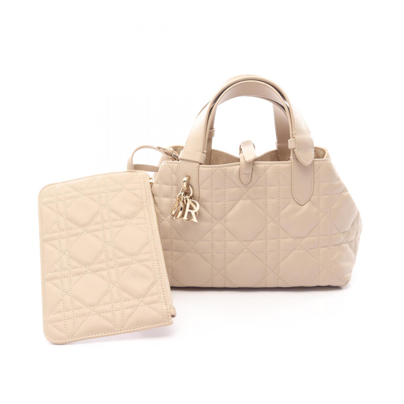 ≪10%OFFクーポン 7/19 20時~7/26 9:59≫ディオール Dior Dior Toujours バッグ スモール ハンドバッグ バッグ レザー レディース ベージュ系 【中古】|Mike Museum