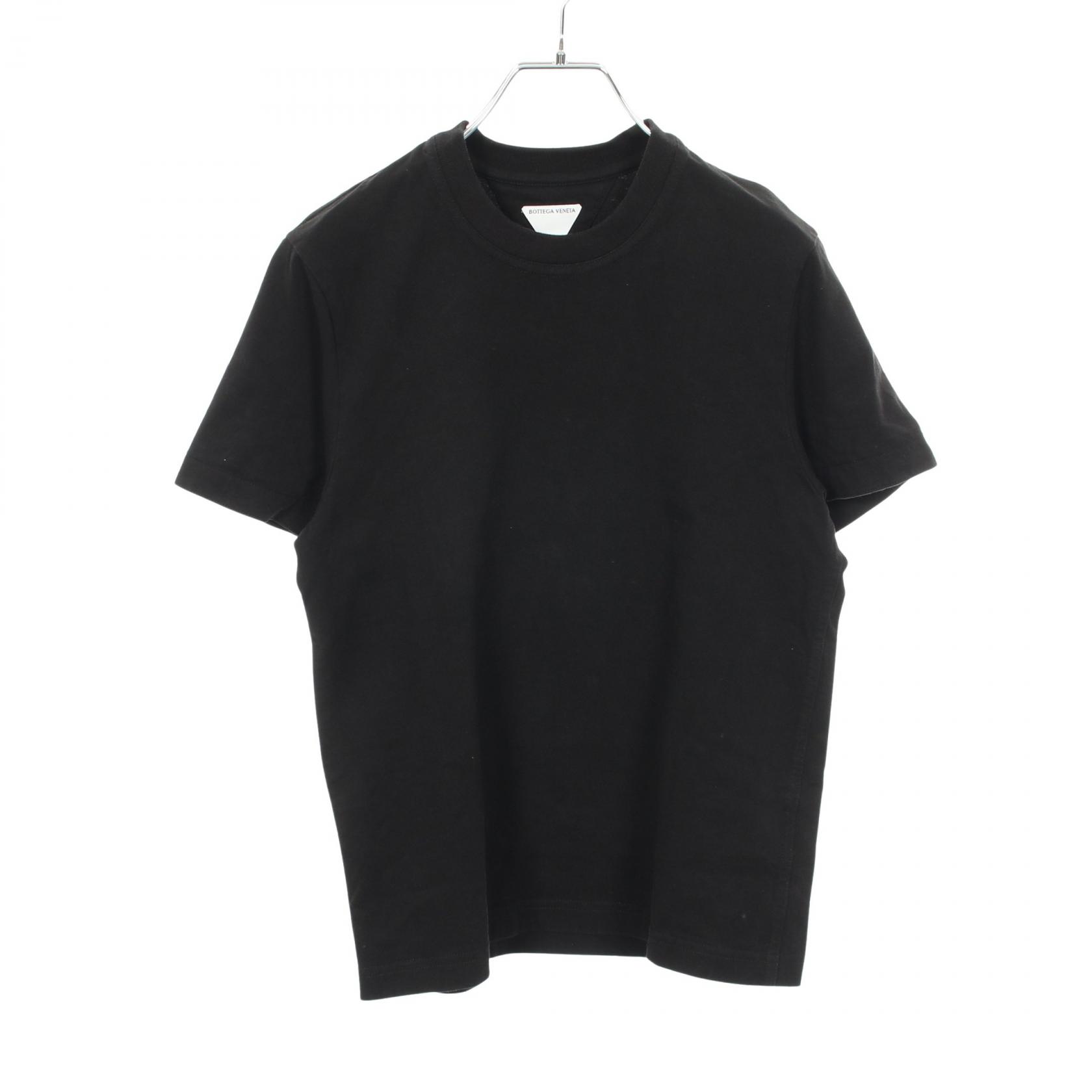 ≪2千円OFFクーポン 7/19 20時~7/26 9:59≫ボッテガヴェネタ BOTTEGA VENETA クルーネック 半袖Tシャツ 衣料品 トップス コットン レディース ブラック系 744780 【中古】|Mike Museum