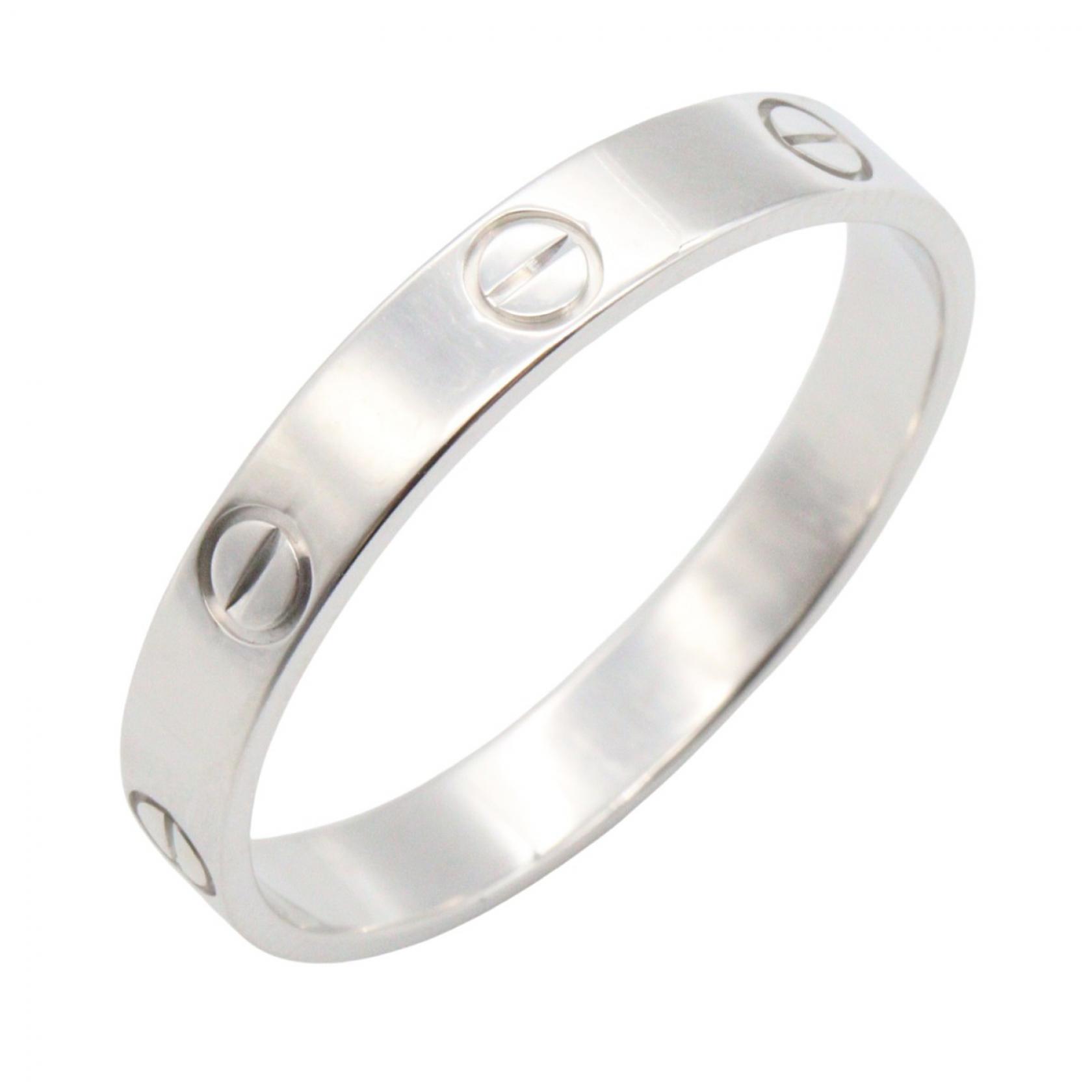≪10%OFFクーポン 7/19 20時～7/26 9:59≫カルティエ CARTIER ミニラブリング リング・指輪 ジュエリー K18WG（ホワイトゴールド） メンズ レディース シルバー系 B4085100 【中古】｜Mike Museum