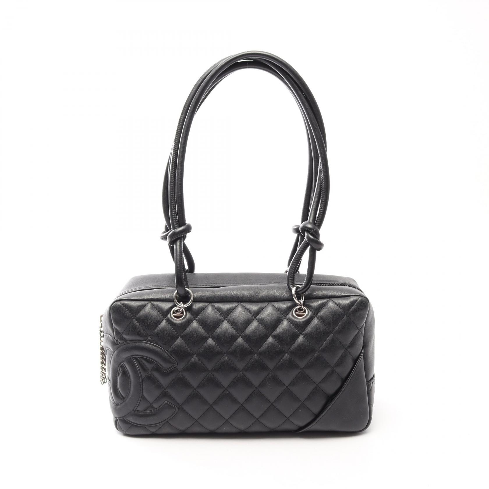 ≪10%OFFクーポン 7/19 20時～7/26 9:59≫シャネル CHANEL カンボンライン ボーリングバッグ ショルダーバッグ バッグ レザー レディース ブラック系 A25171 【中古】｜Mike Museum