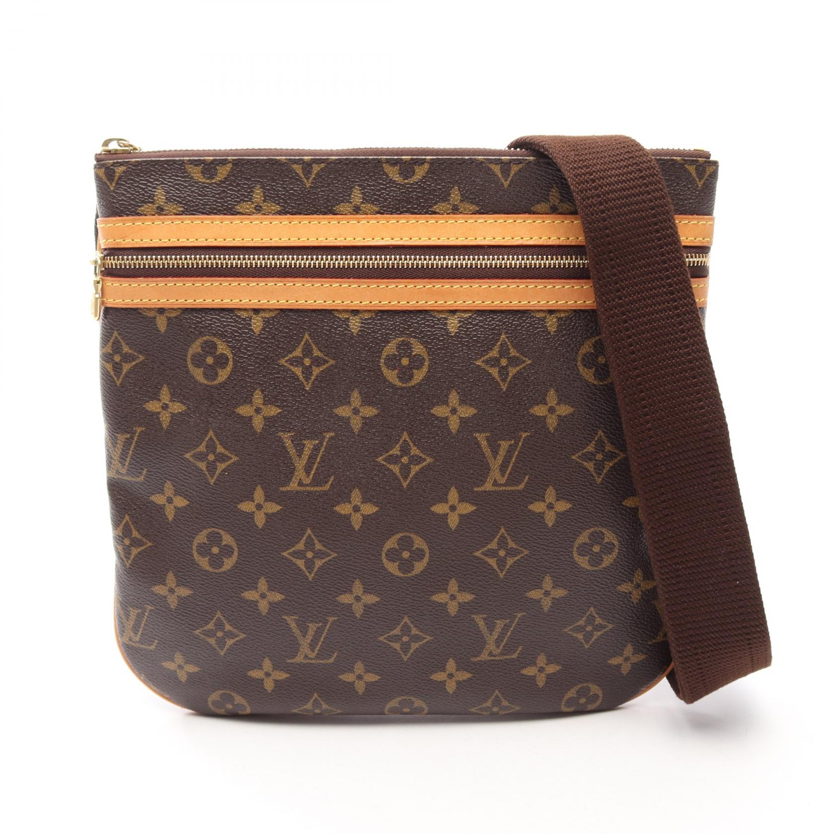 ≪10%OFFクーポン 7/19 20時~7/26 9:59≫ルイ・ヴィトン LOUIS VUITTON ポシェットボスフォール ショルダーバッグ バッグ PVCコーティングキャンバス レザー モノグラム レディース ブラウン系 M40044 【中古】|Mike Museum