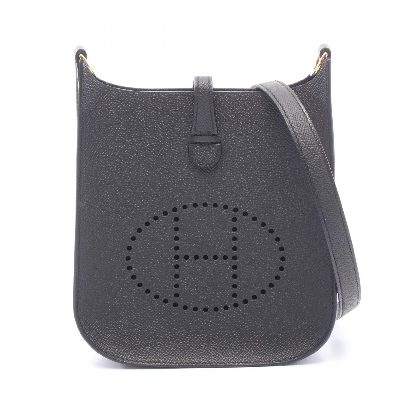≪10%OFFクーポン 7/19 20時~7/26 9:59≫エルメス HERMES エヴリン セリエ16 ショルダーバッグ バッグ レザー ヴォーエプソン ヴォーエプソン レディース ブラック系 【中古】|Mike Museum